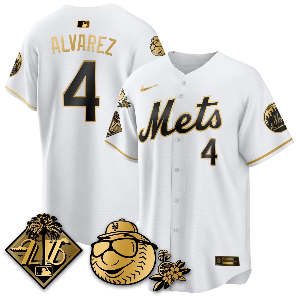 NYM 2026 Spring Training Vapor Limited Gold Jersey - All Stitched by Hotgearco