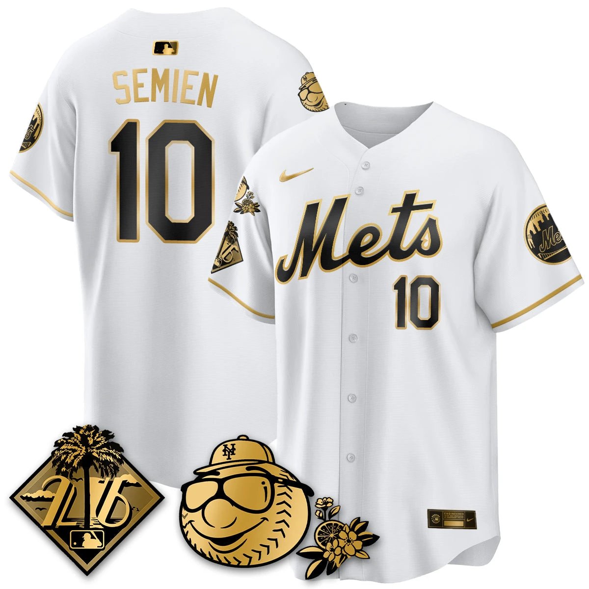 NYM 2026 Spring Training Vapor Limited Gold Jersey - All Stitched by Hotgearco
