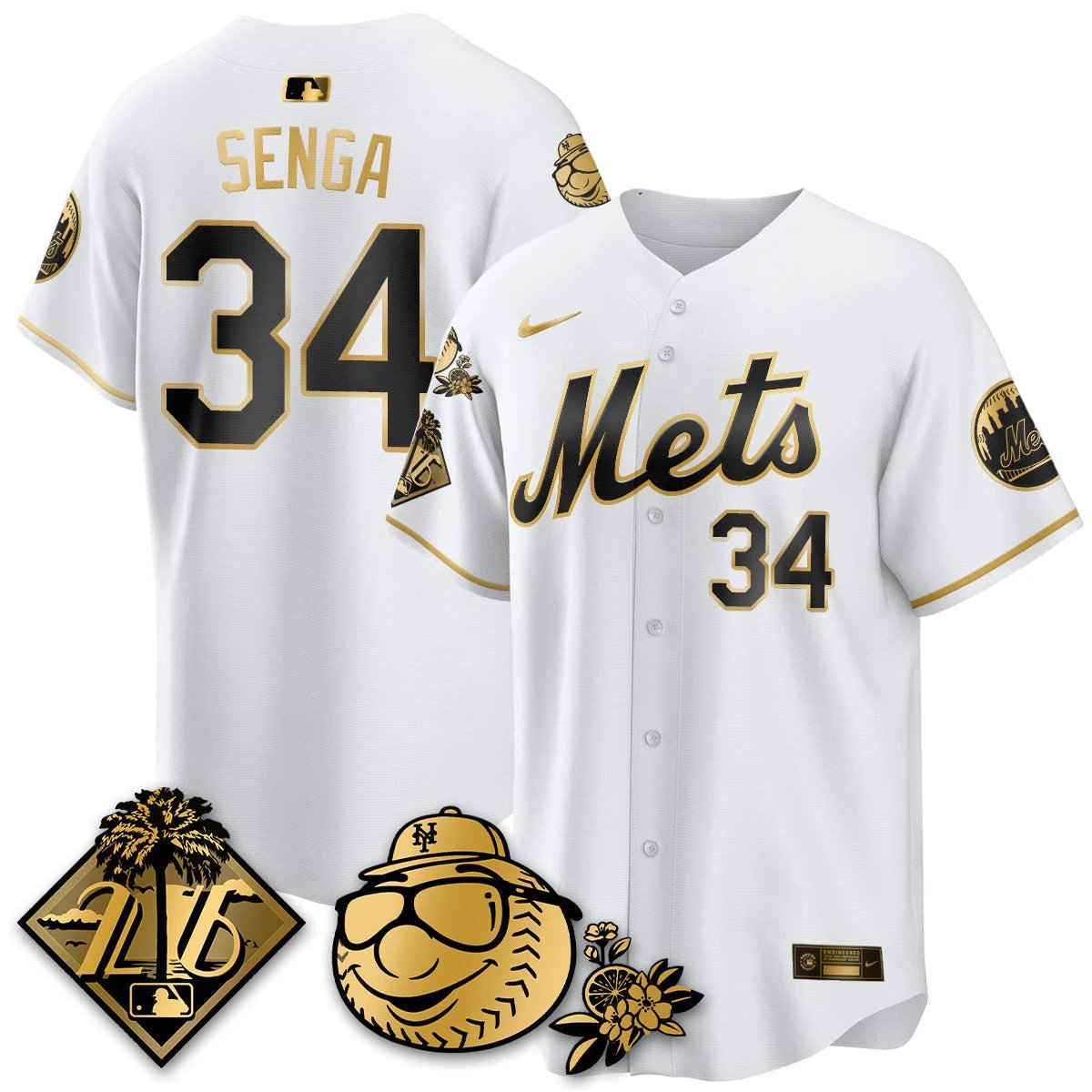NYM 2026 Spring Training Vapor Limited Gold Jersey - All Stitched by Hotgearco