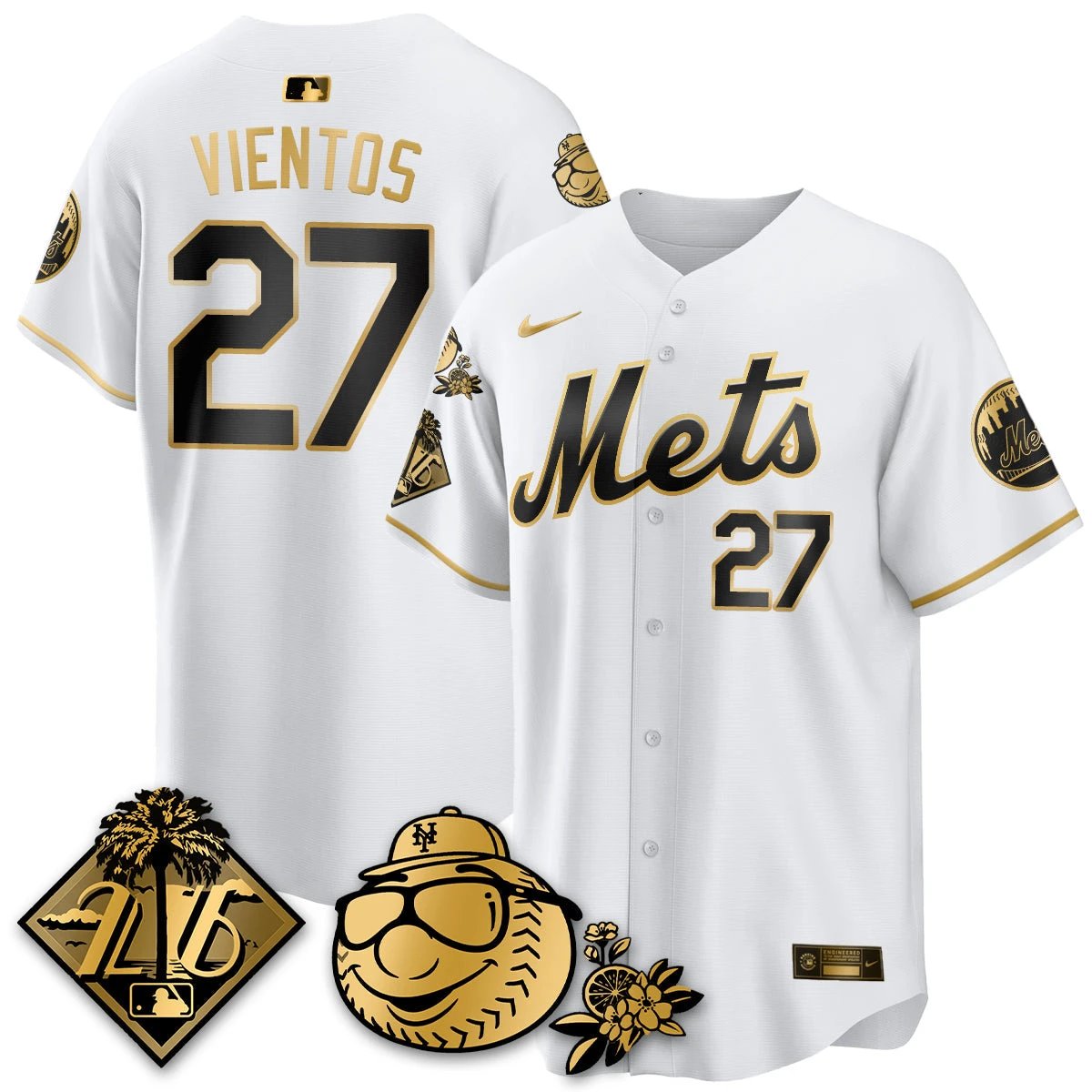 NYM 2026 Spring Training Vapor Limited Gold Jersey - All Stitched by Hotgearco
