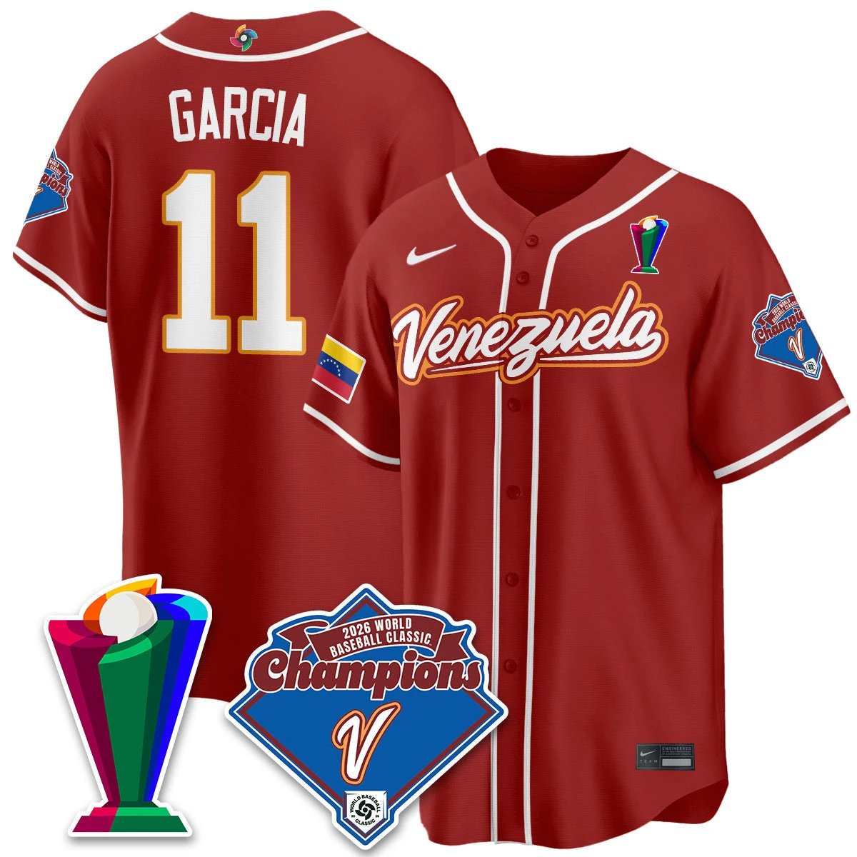 Venezuela Baseball 2026 World Baseball Classic Champions Limited Jersey - All Stitched by Team Venezuela
