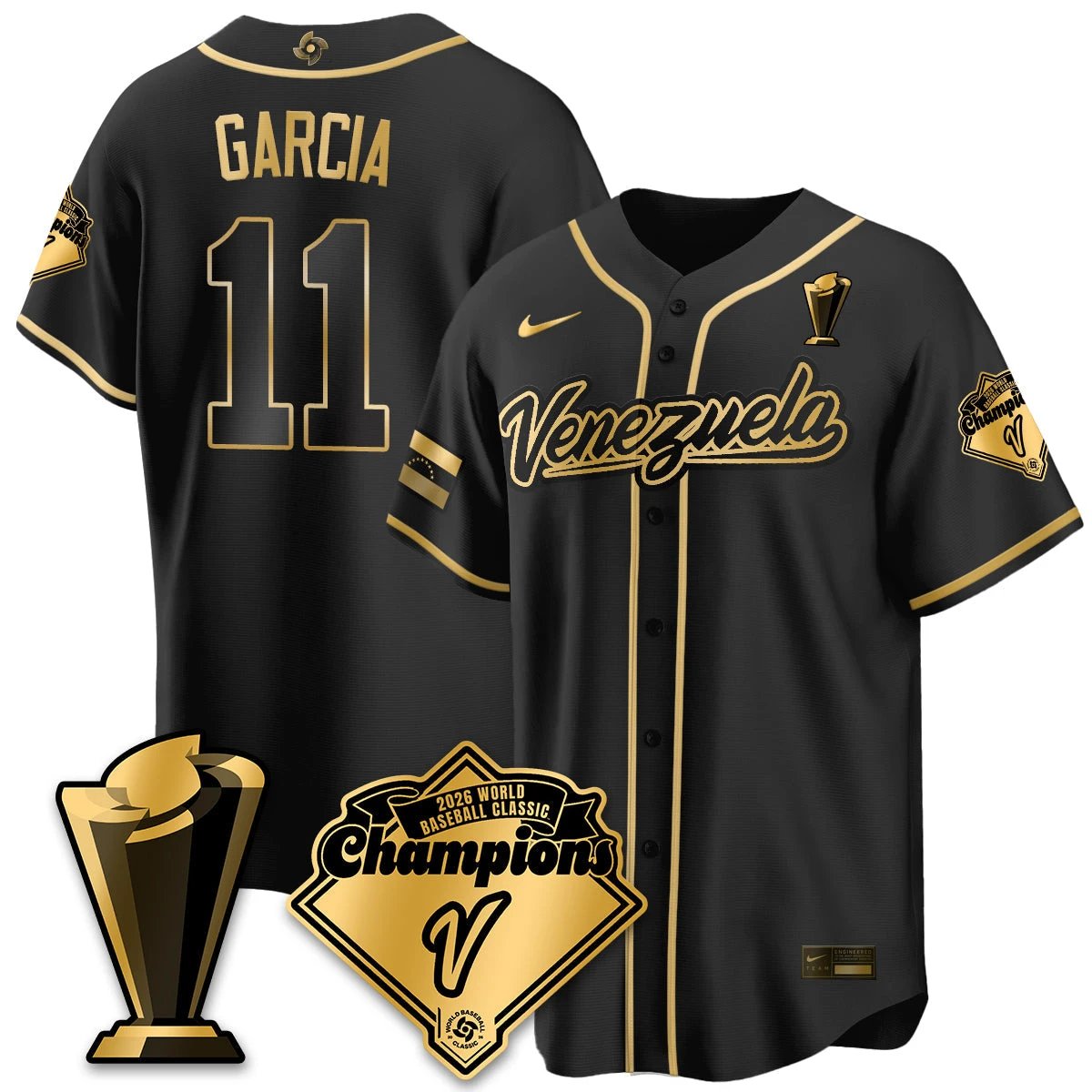 Venezuela Baseball 2026 World Baseball Classic Champions Limited Jersey - All Stitched by Team Venezuela
