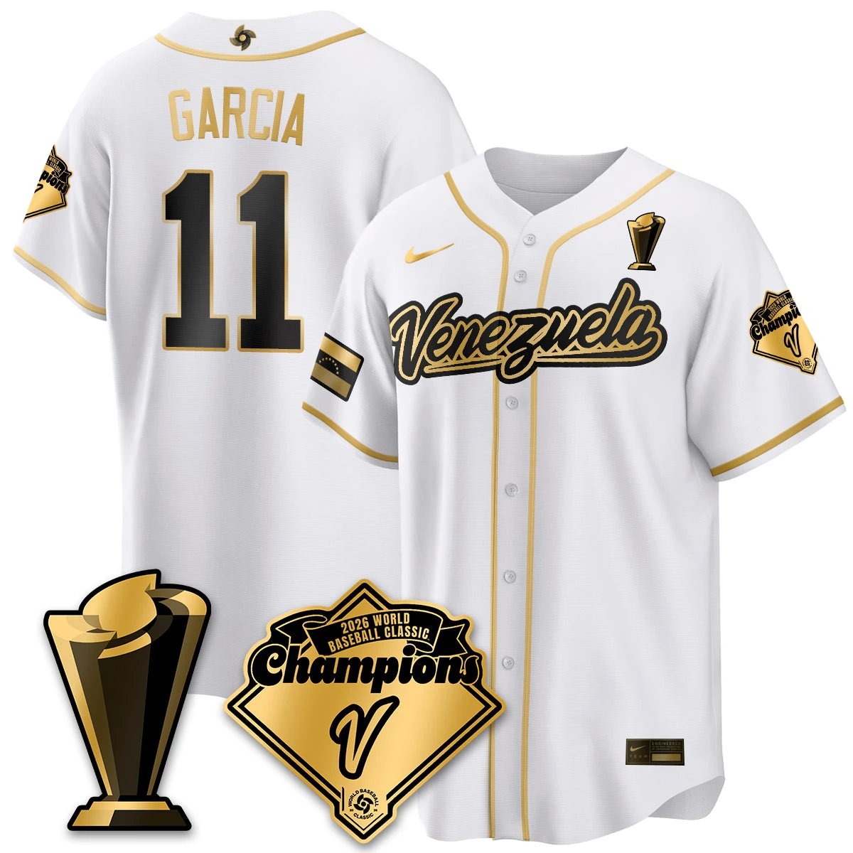 Venezuela Baseball 2026 World Baseball Classic Champions Limited Jersey - All Stitched by Team Venezuela