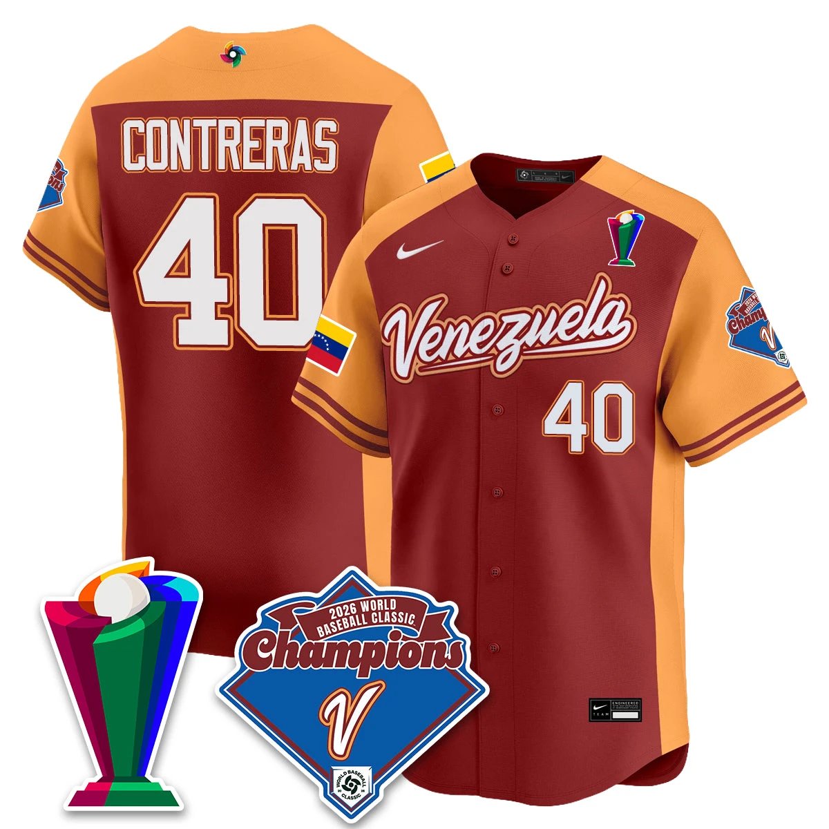 Venezuela Baseball 2026 World Baseball Classic Champions Limited Jersey - All Stitched by Team Venezuela