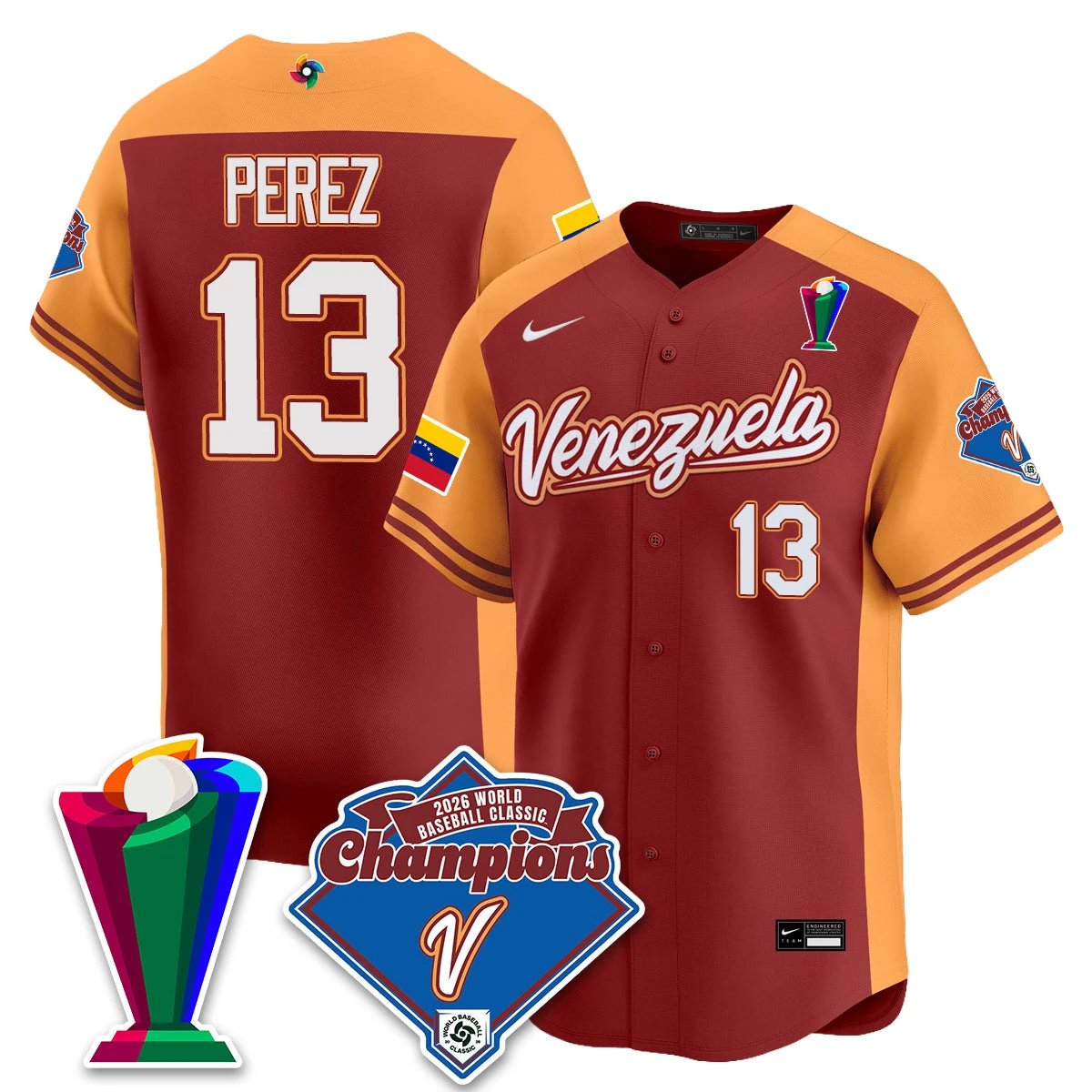 Venezuela Baseball 2026 World Baseball Classic Champions Limited Jersey - All Stitched by Team Venezuela