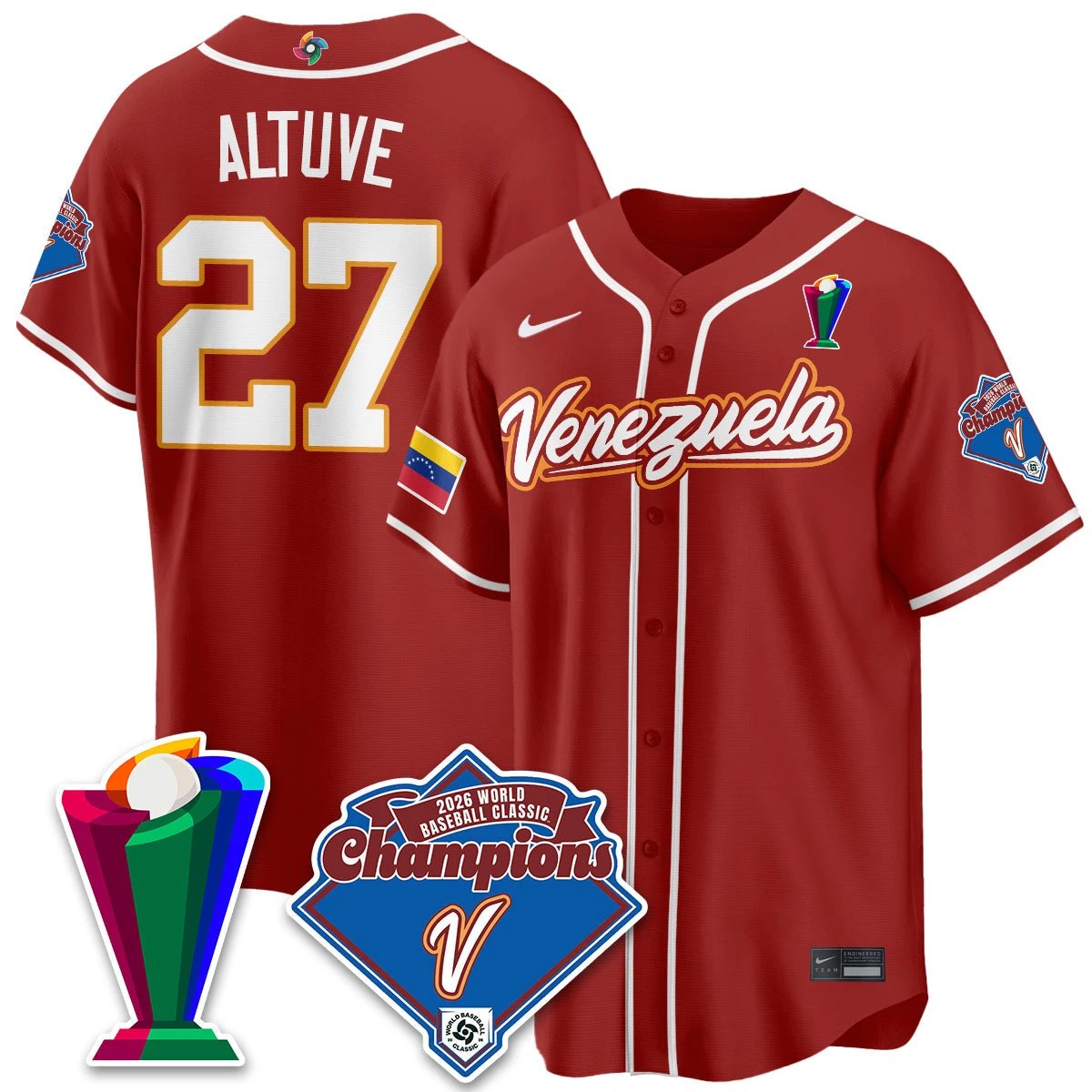Venezuela Baseball 2026 World Baseball Classic Champions Limited Jersey - All Stitched by Team Venezuela