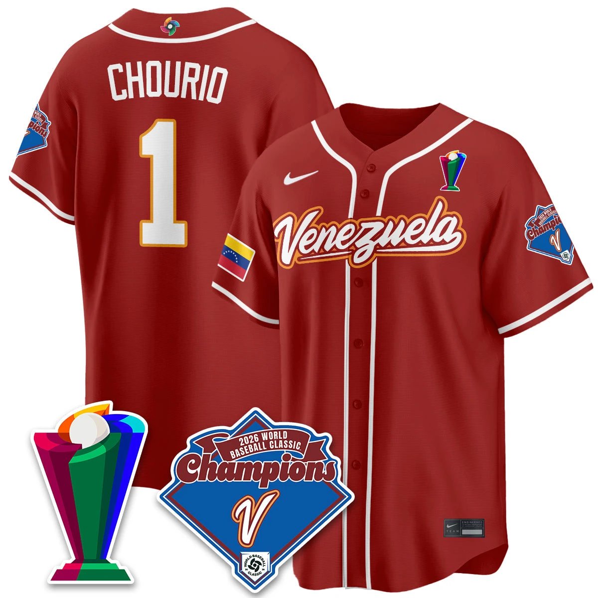 Venezuela Baseball 2026 World Baseball Classic Champions Limited Jersey - All Stitched by Team Venezuela
