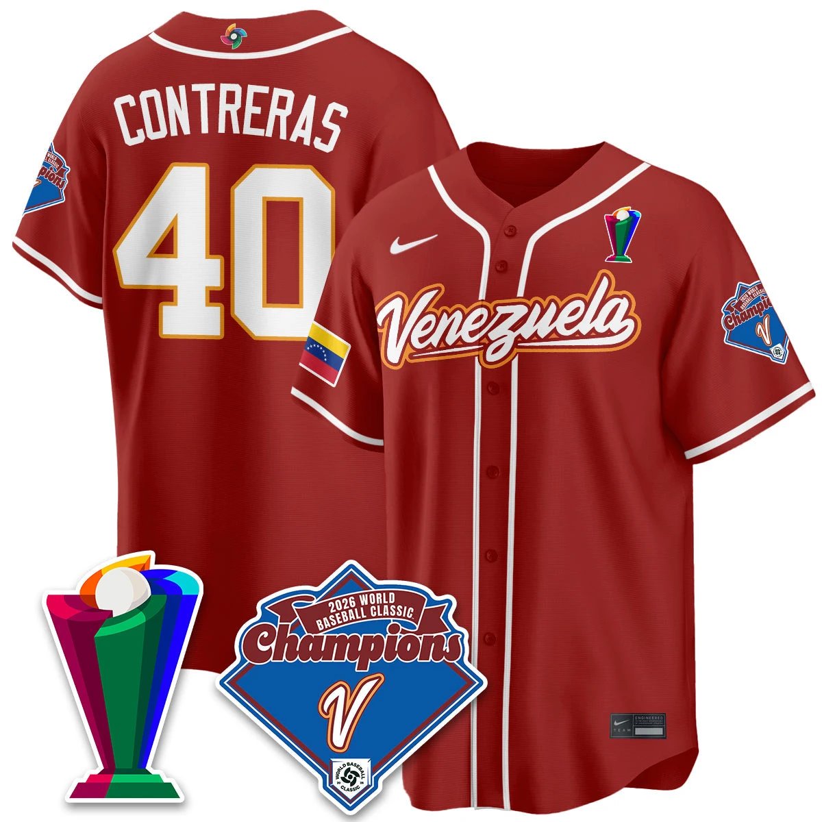 Venezuela Baseball 2026 World Baseball Classic Champions Limited Jersey - All Stitched by Team Venezuela