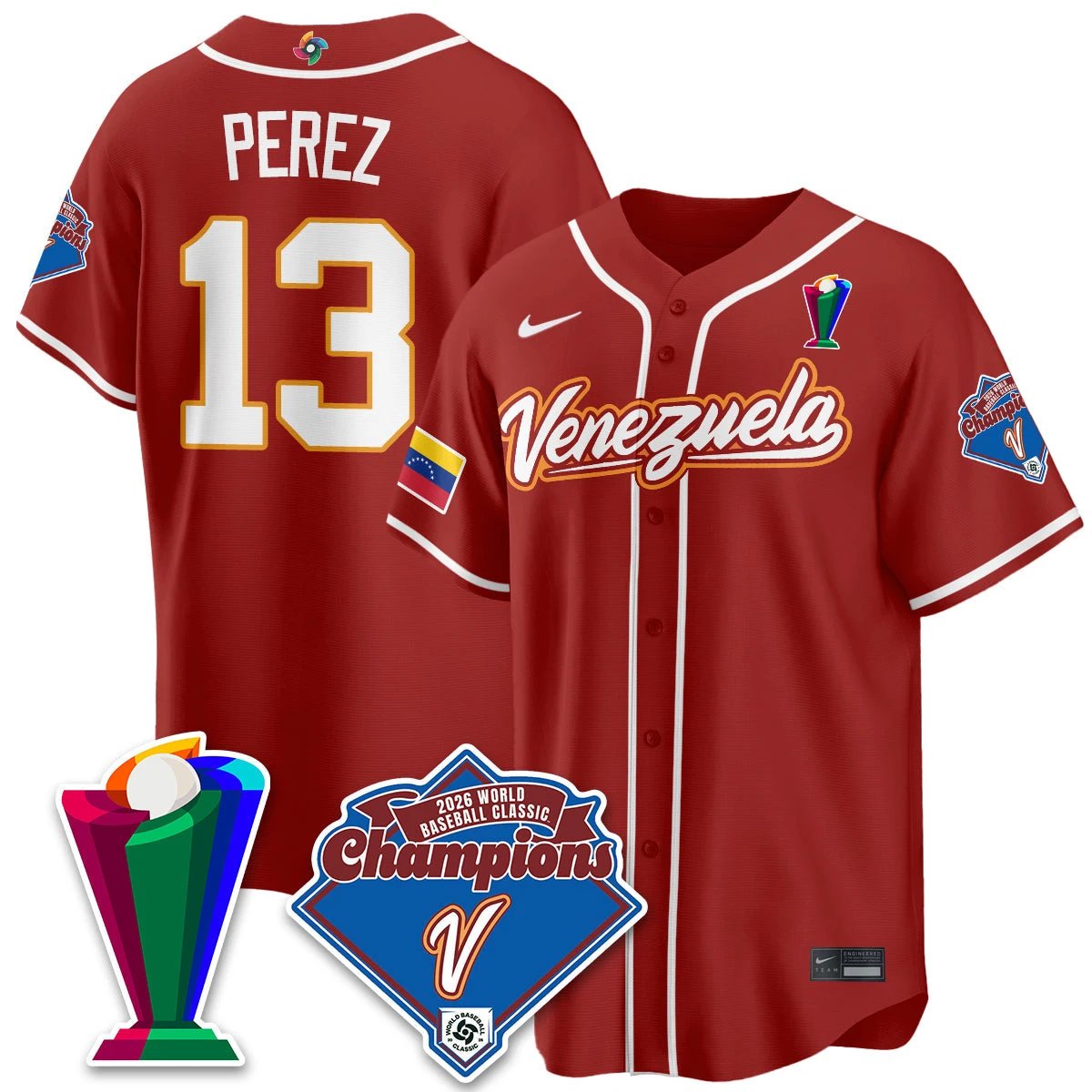 Venezuela Baseball 2026 World Baseball Classic Champions Limited Jersey - All Stitched by Team Venezuela