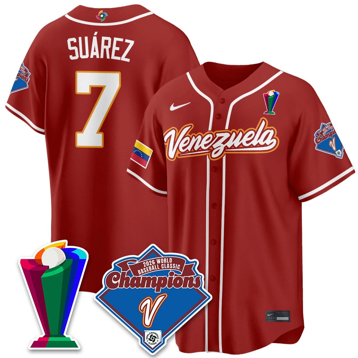 Venezuela Baseball 2026 World Baseball Classic Champions Limited Jersey - All Stitched by Team Venezuela