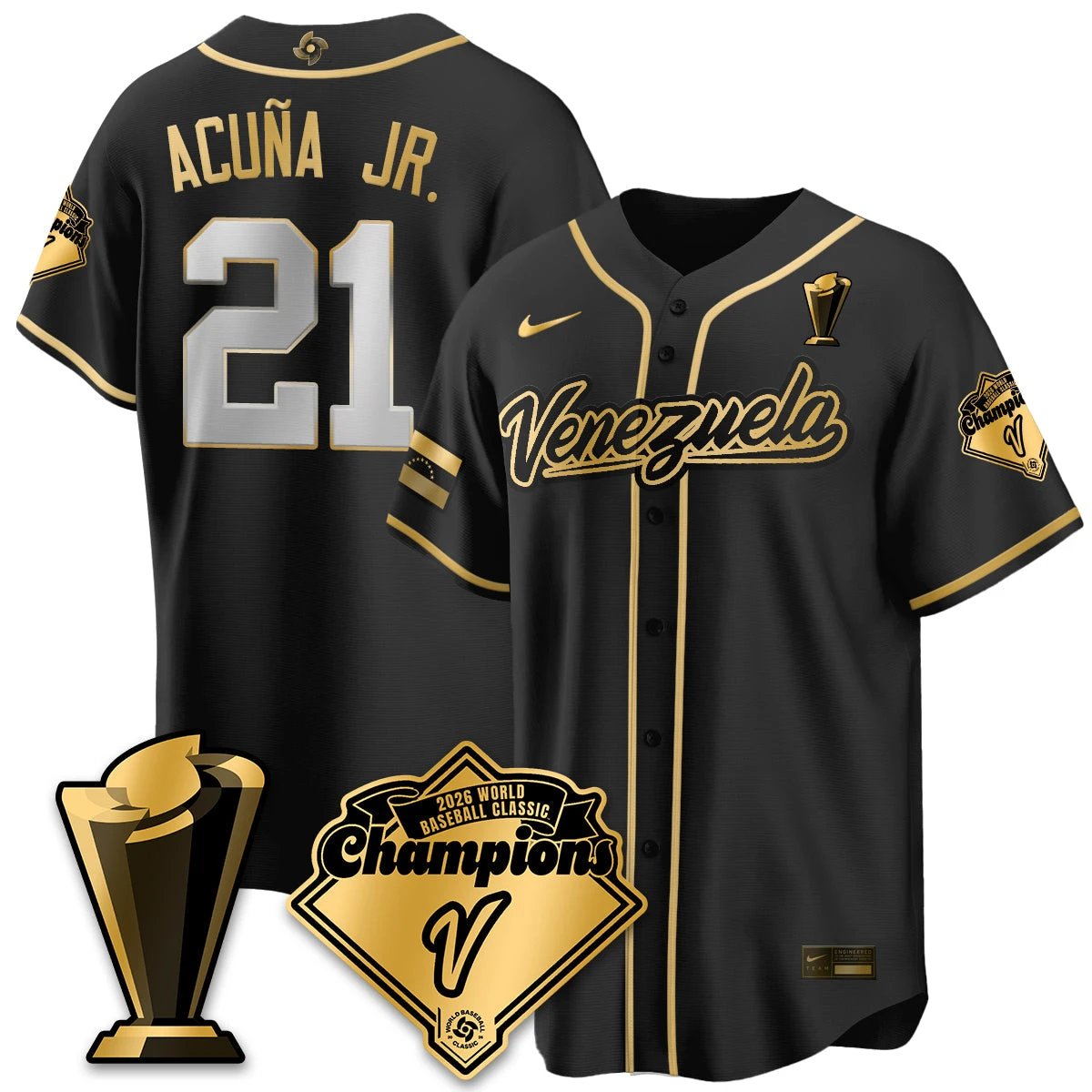 Venezuela Baseball 2026 World Baseball Classic Champions Limited Jersey - All Stitched by Team Venezuela