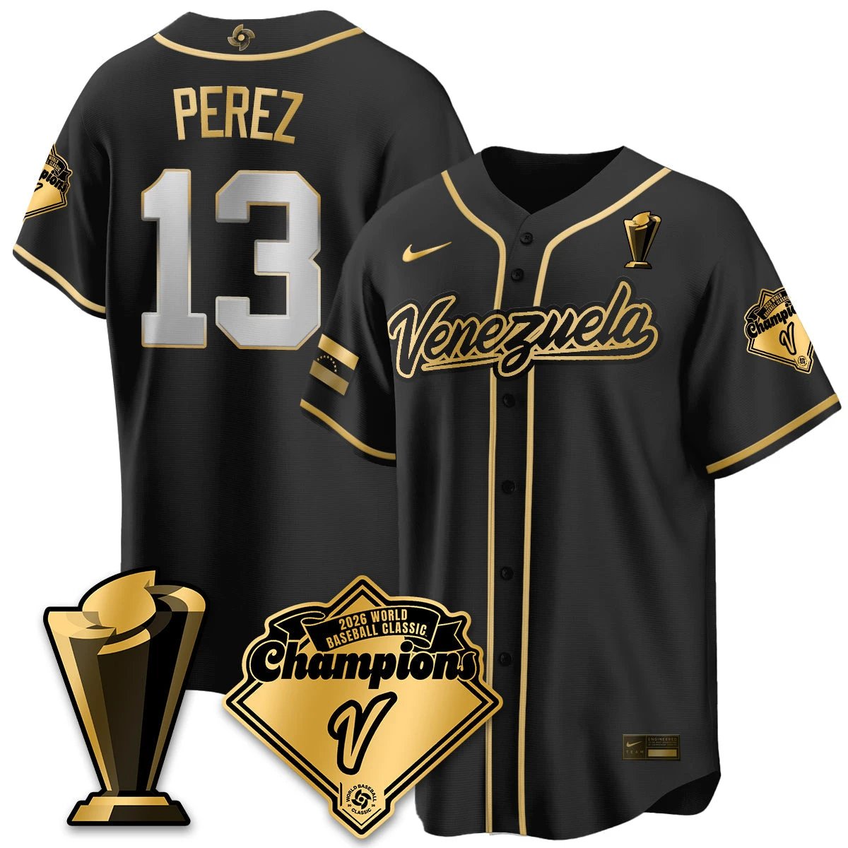 Venezuela Baseball 2026 World Baseball Classic Champions Limited Jersey - All Stitched by Team Venezuela