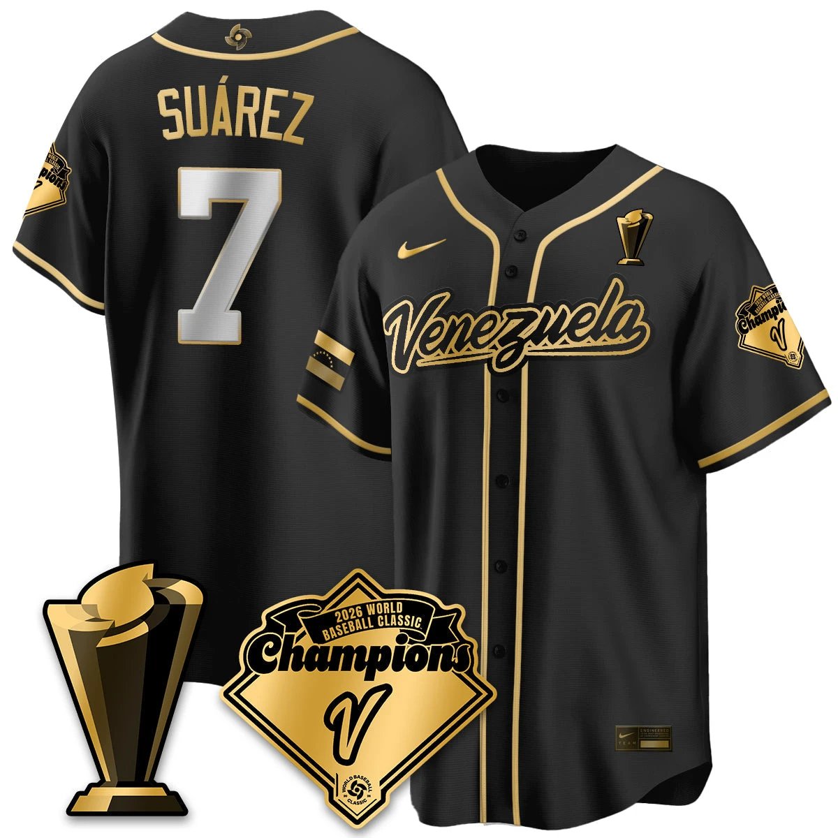 Venezuela Baseball 2026 World Baseball Classic Champions Limited Jersey - All Stitched by Team Venezuela