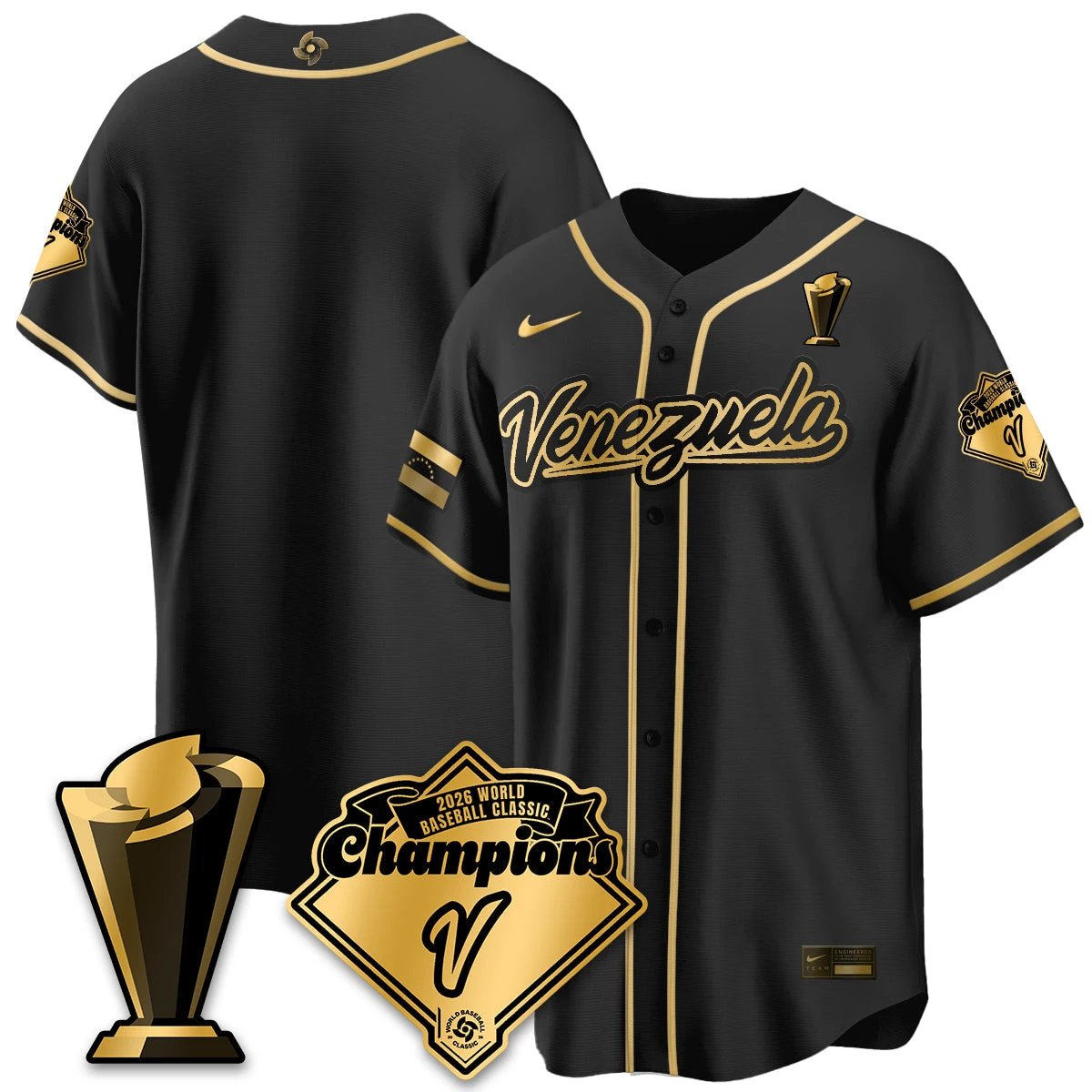 Venezuela Baseball 2026 World Baseball Classic Champions Limited Jersey - All Stitched by Team Venezuela