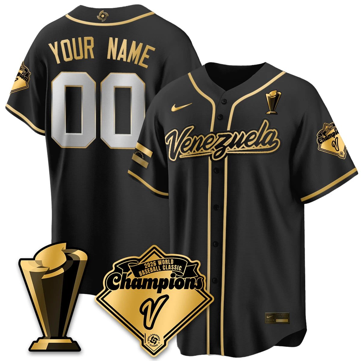 Venezuela Baseball 2026 World Baseball Classic Champions Limited Jersey - All Stitched by Team Venezuela