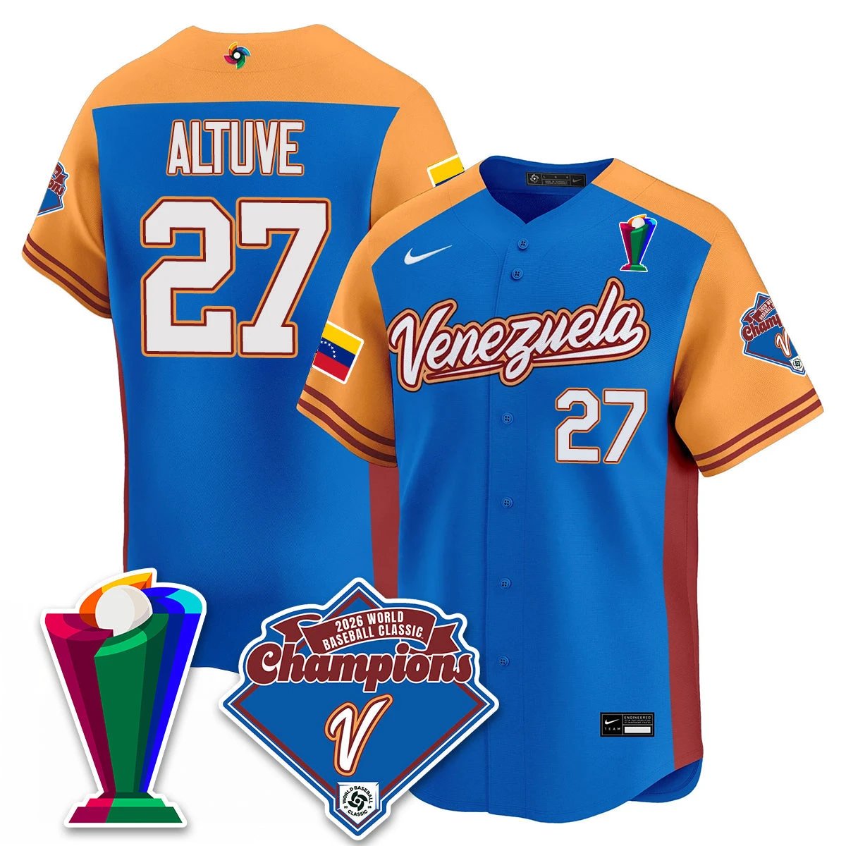 Venezuela Baseball 2026 World Baseball Classic Champions Limited Jersey - All Stitched by Team Venezuela