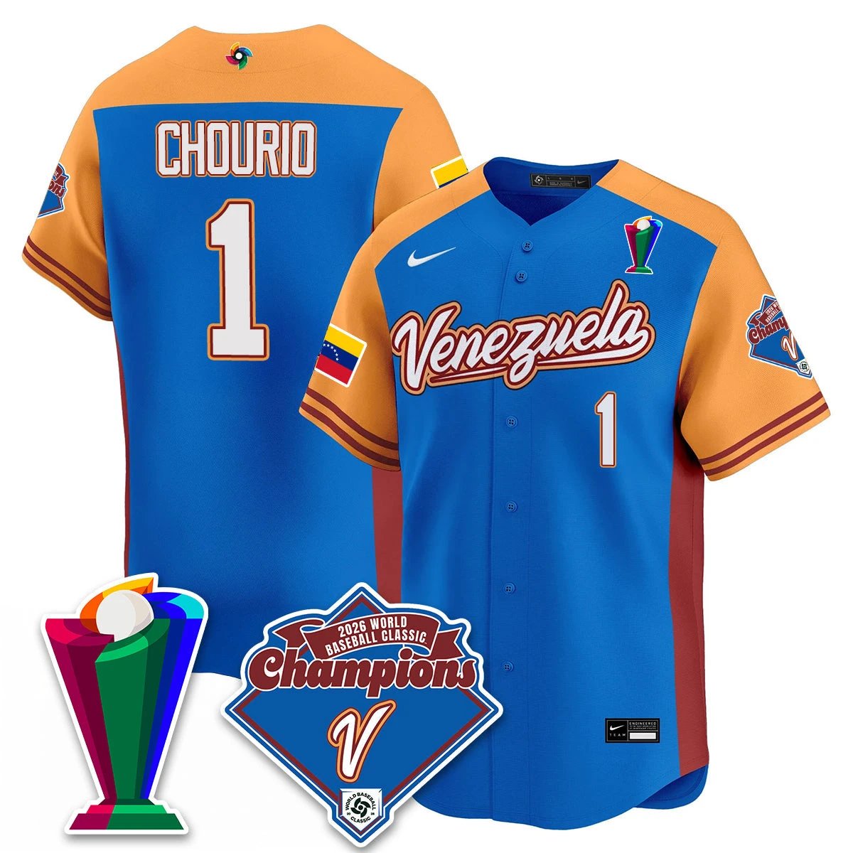 Venezuela Baseball 2026 World Baseball Classic Champions Limited Jersey - All Stitched by Team Venezuela