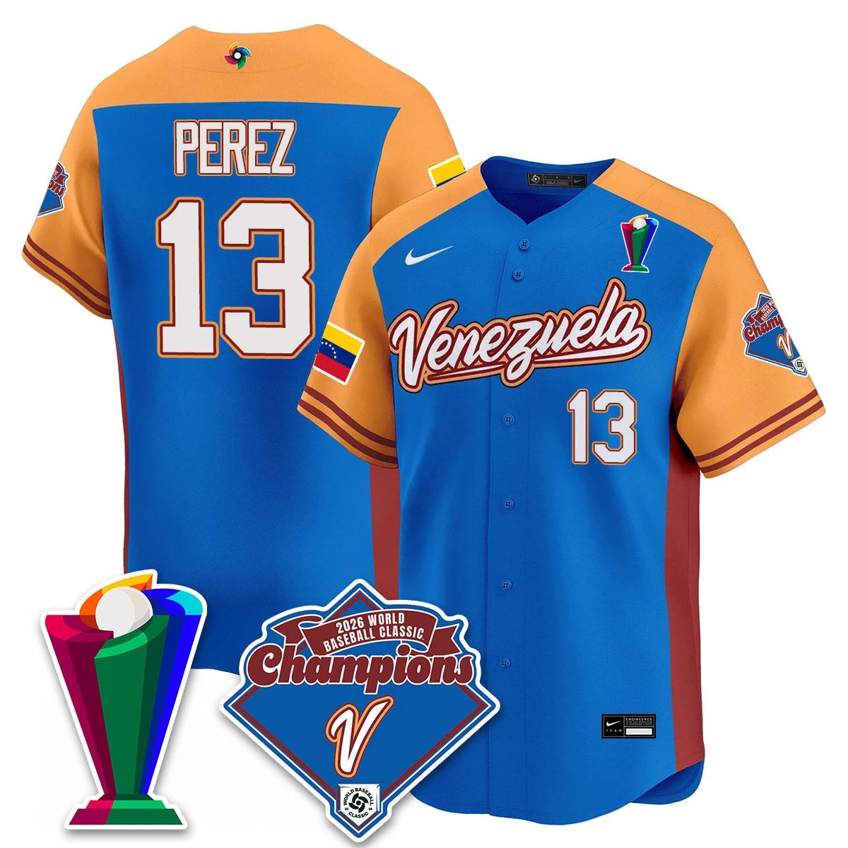 Venezuela Baseball 2026 World Baseball Classic Champions Limited Jersey - All Stitched by Team Venezuela