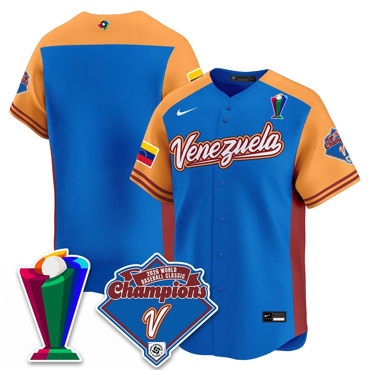 Venezuela Baseball 2026 World Baseball Classic Champions Limited Jersey - All Stitched by Team Venezuela