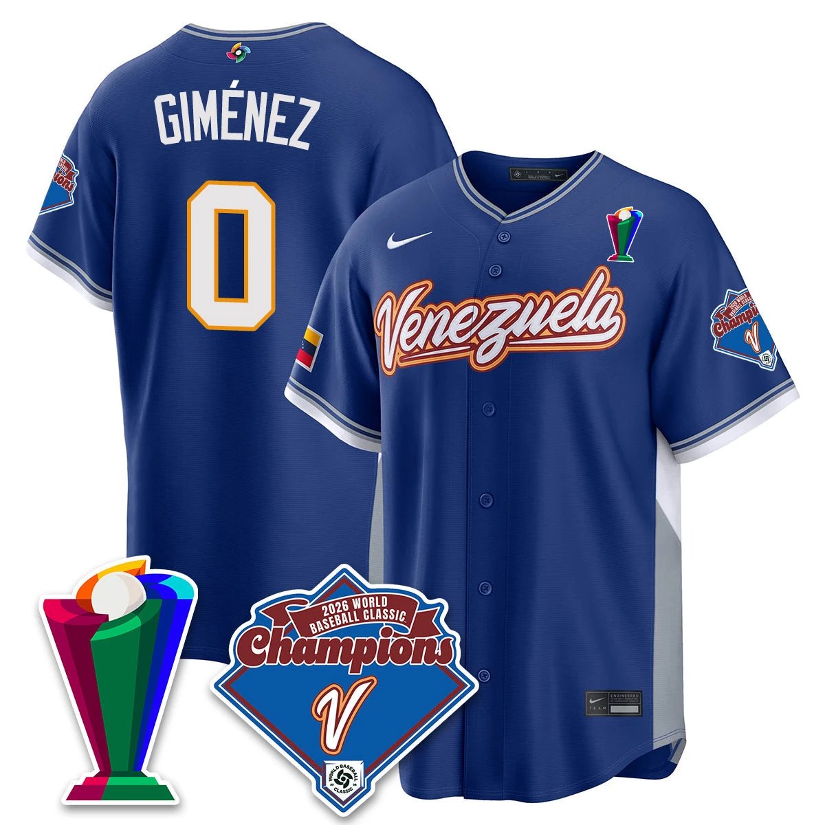 Venezuela Baseball 2026 World Baseball Classic Champions Limited Jersey - All Stitched by Team Venezuela