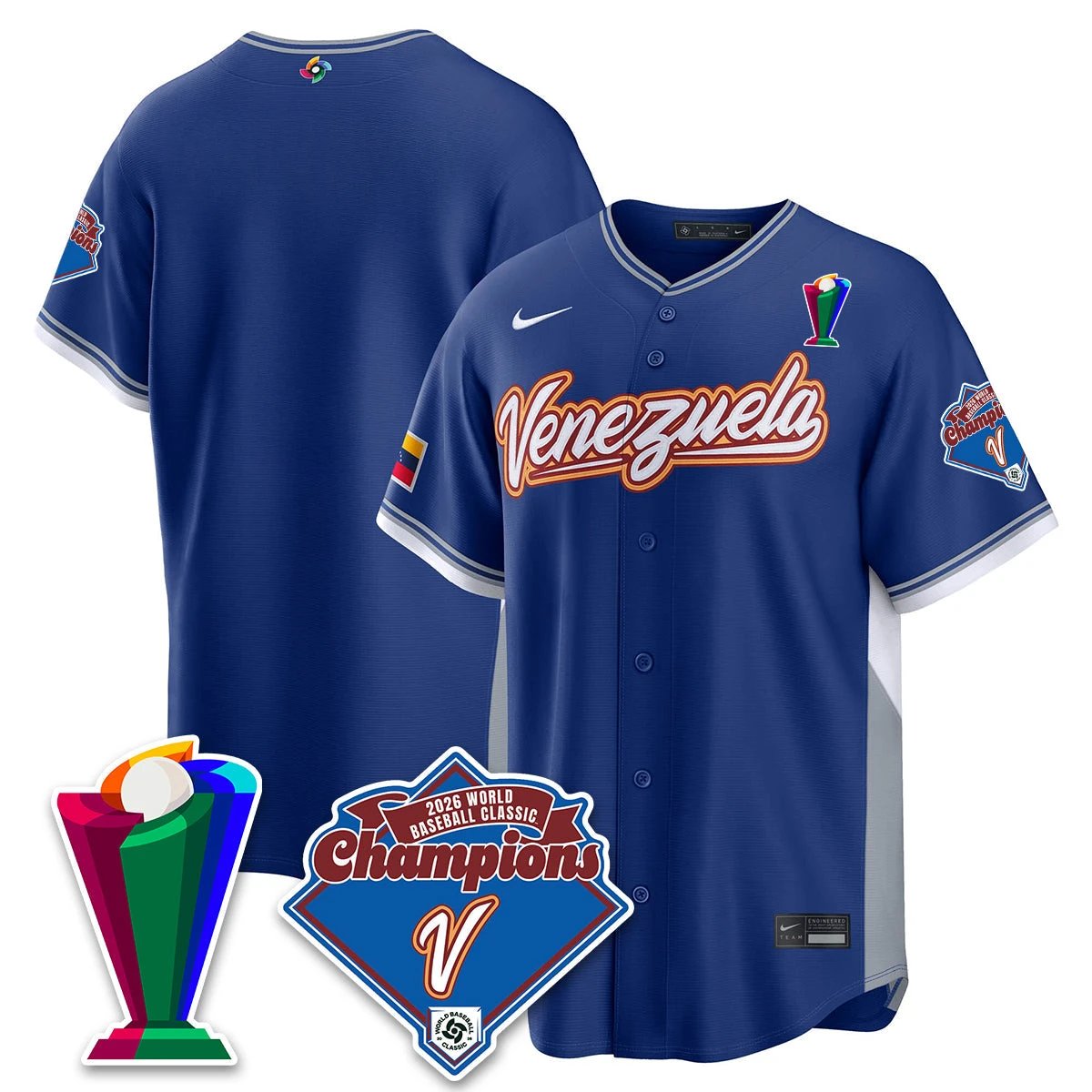 Venezuela Baseball 2026 World Baseball Classic Champions Limited Jersey - All Stitched by Team Venezuela