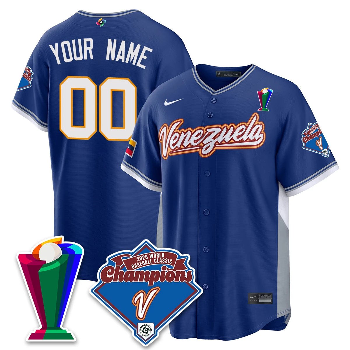 Venezuela Baseball 2026 World Baseball Classic Champions Limited Jersey - All Stitched by Team Venezuela
