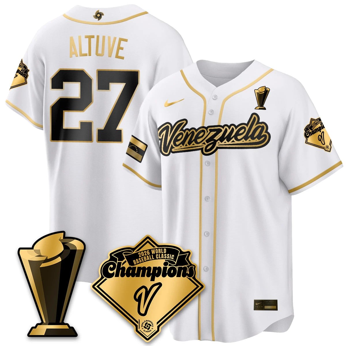 Venezuela Baseball 2026 World Baseball Classic Champions Limited Jersey - All Stitched by Team Venezuela