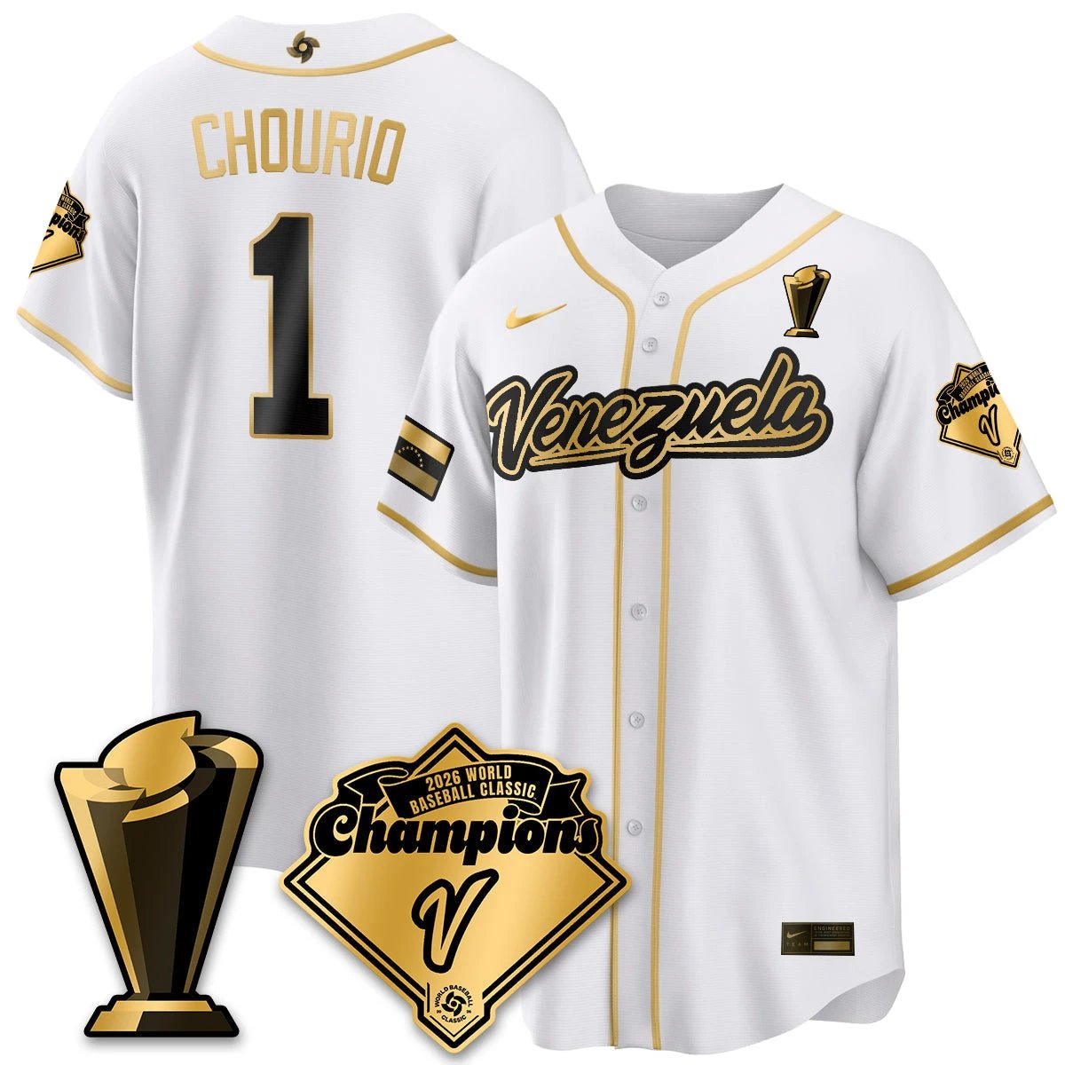 Venezuela Baseball 2026 World Baseball Classic Champions Limited Jersey - All Stitched by Team Venezuela