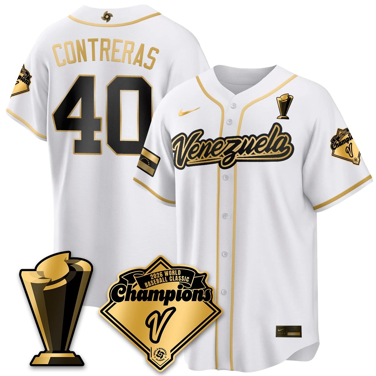 Venezuela Baseball 2026 World Baseball Classic Champions Limited Jersey - All Stitched by Team Venezuela