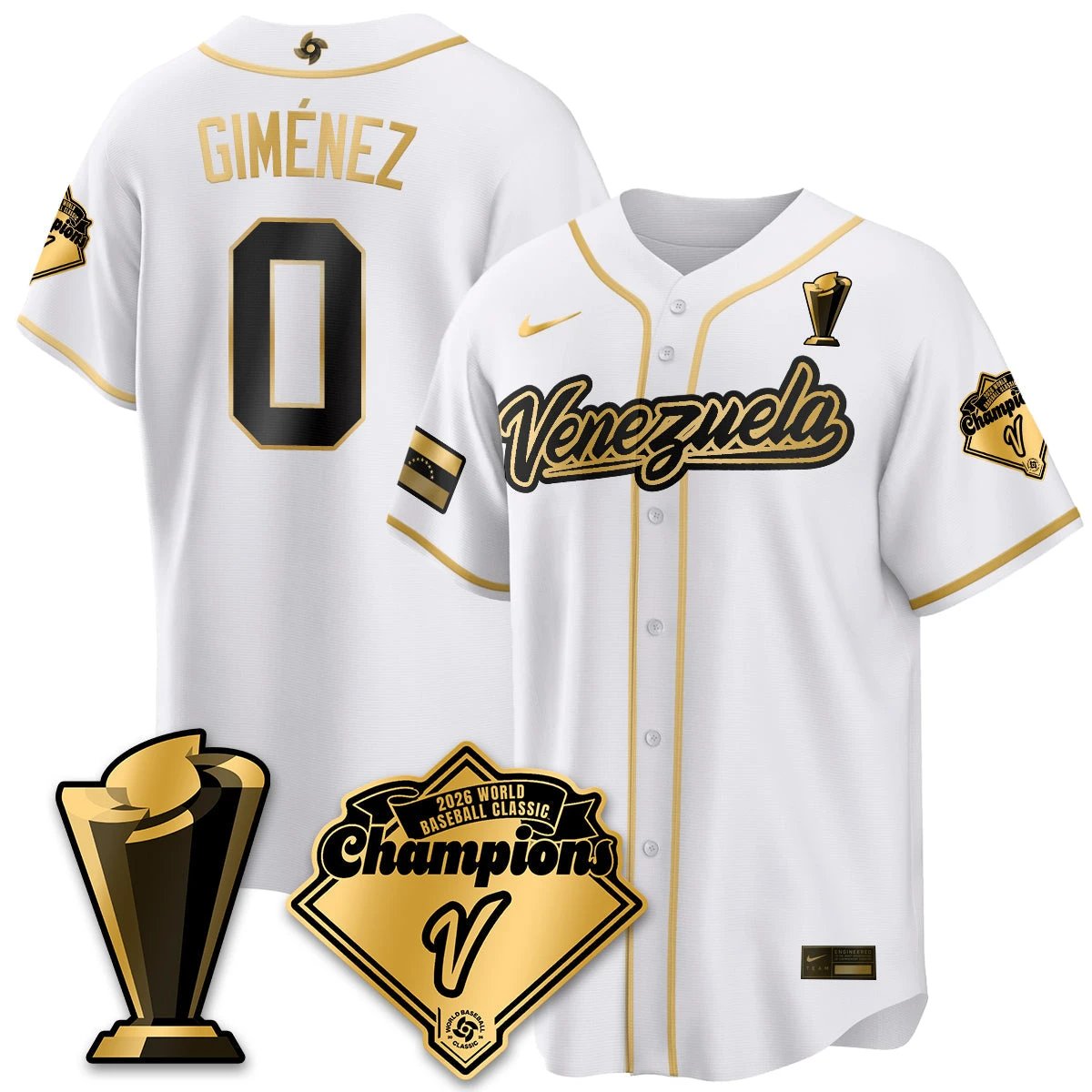 Venezuela Baseball 2026 World Baseball Classic Champions Limited Jersey - All Stitched by Team Venezuela