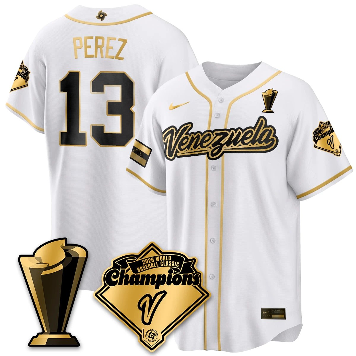 Venezuela Baseball 2026 World Baseball Classic Champions Limited Jersey - All Stitched by Team Venezuela