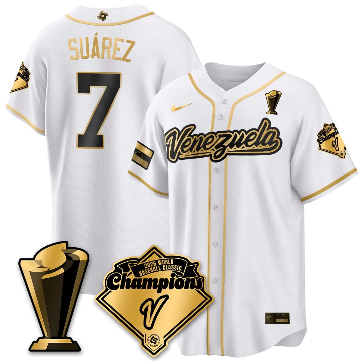 Venezuela Baseball 2026 World Baseball Classic Champions Limited Jersey - All Stitched by Team Venezuela