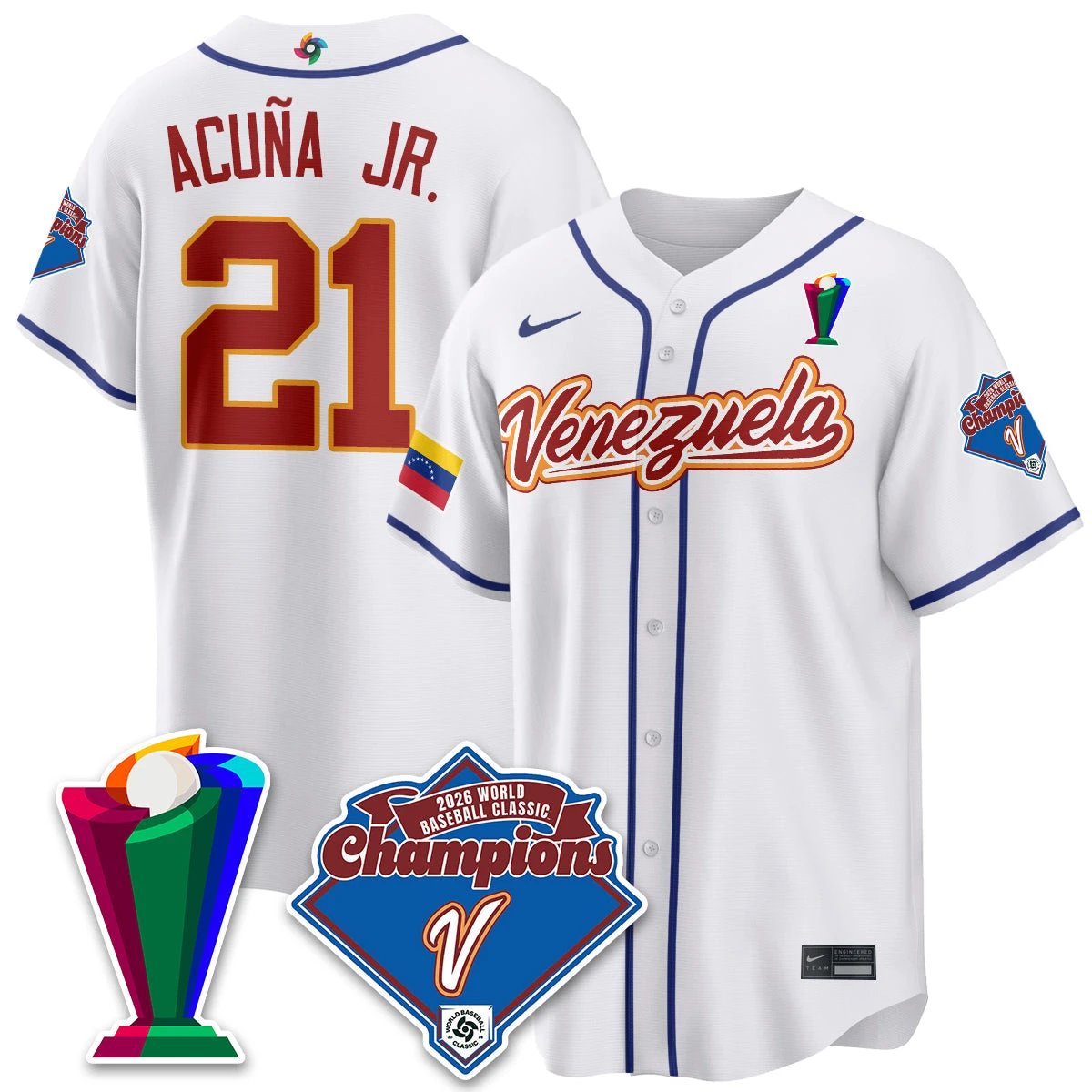 Venezuela Baseball 2026 World Baseball Classic Champions Limited Jersey - All Stitched by Team Venezuela