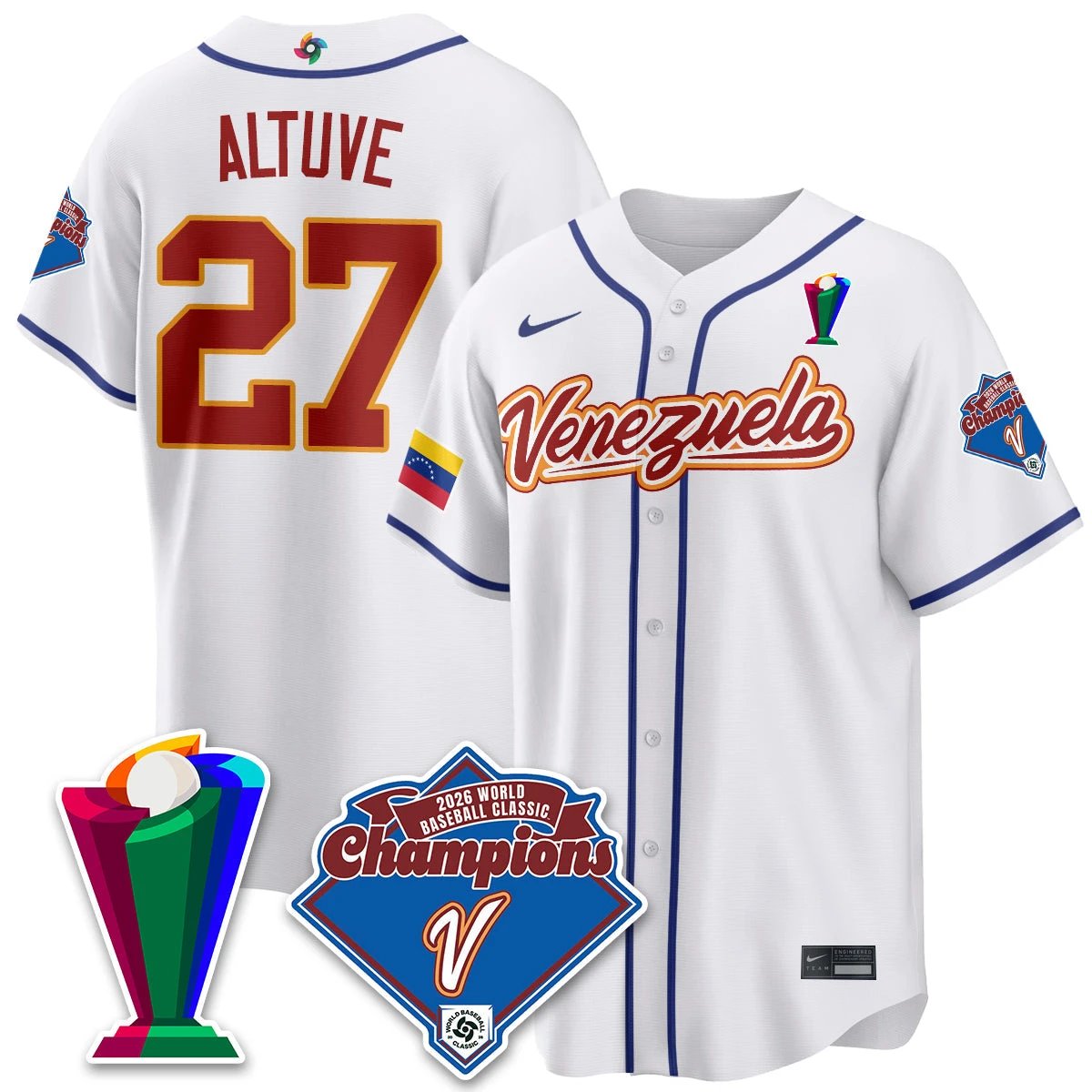 Venezuela Baseball 2026 World Baseball Classic Champions Limited Jersey - All Stitched by Team Venezuela