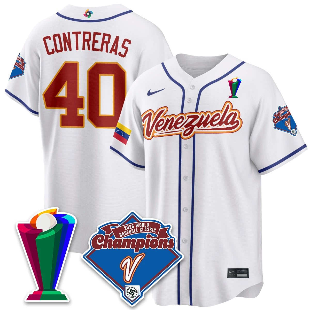 Venezuela Baseball 2026 World Baseball Classic Champions Limited Jersey - All Stitched by Team Venezuela