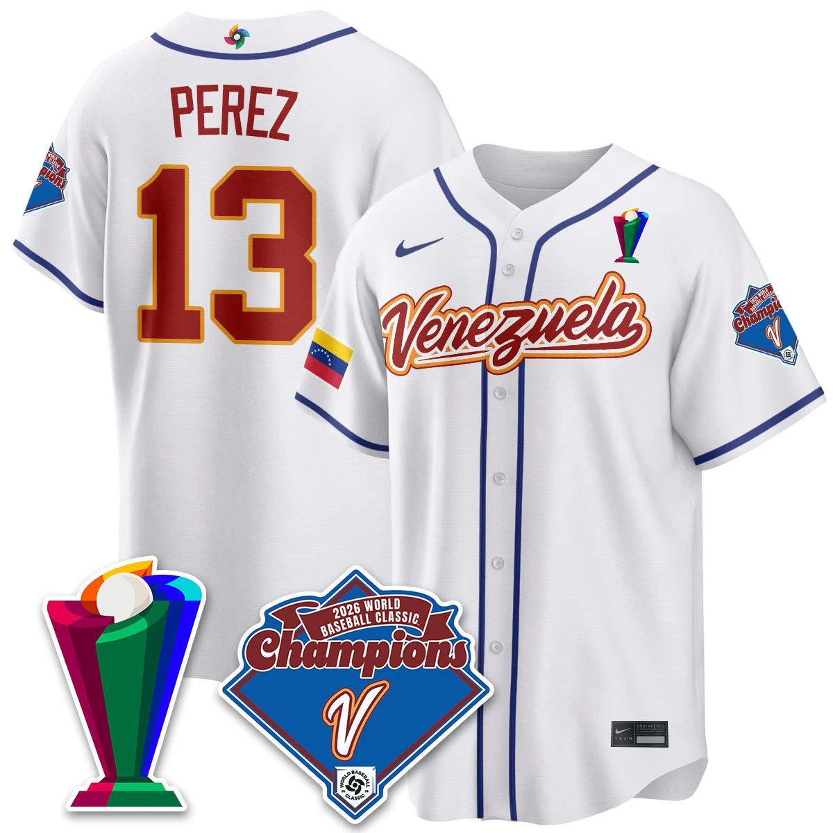 Venezuela Baseball 2026 World Baseball Classic Champions Limited Jersey - All Stitched by Team Venezuela