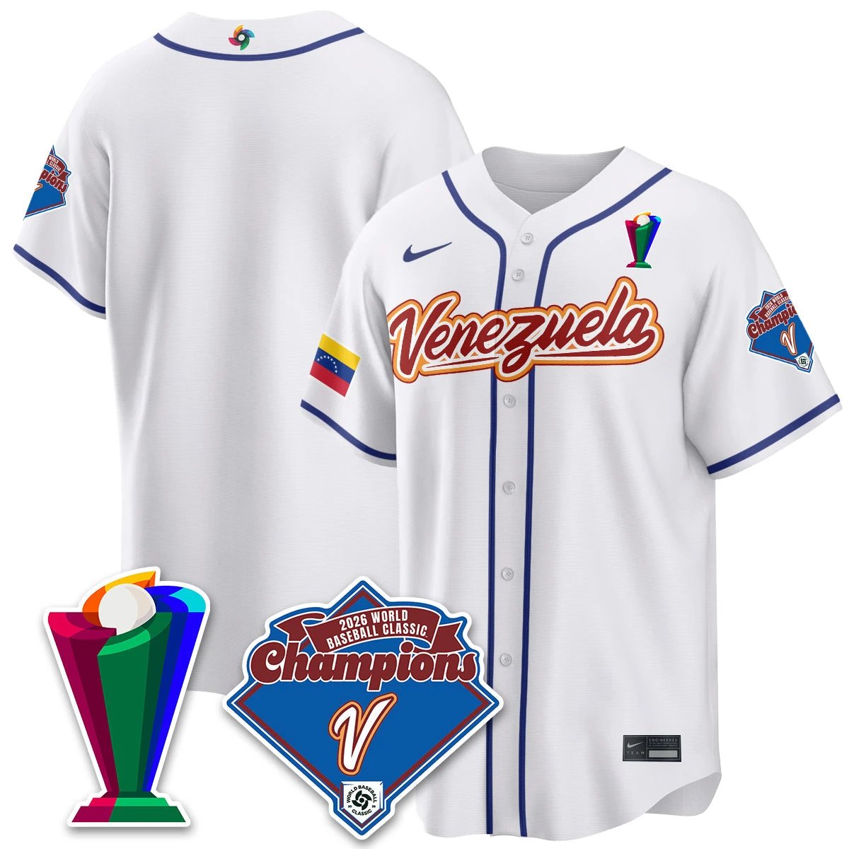 Venezuela Baseball 2026 World Baseball Classic Champions Limited Jersey - All Stitched by Team Venezuela