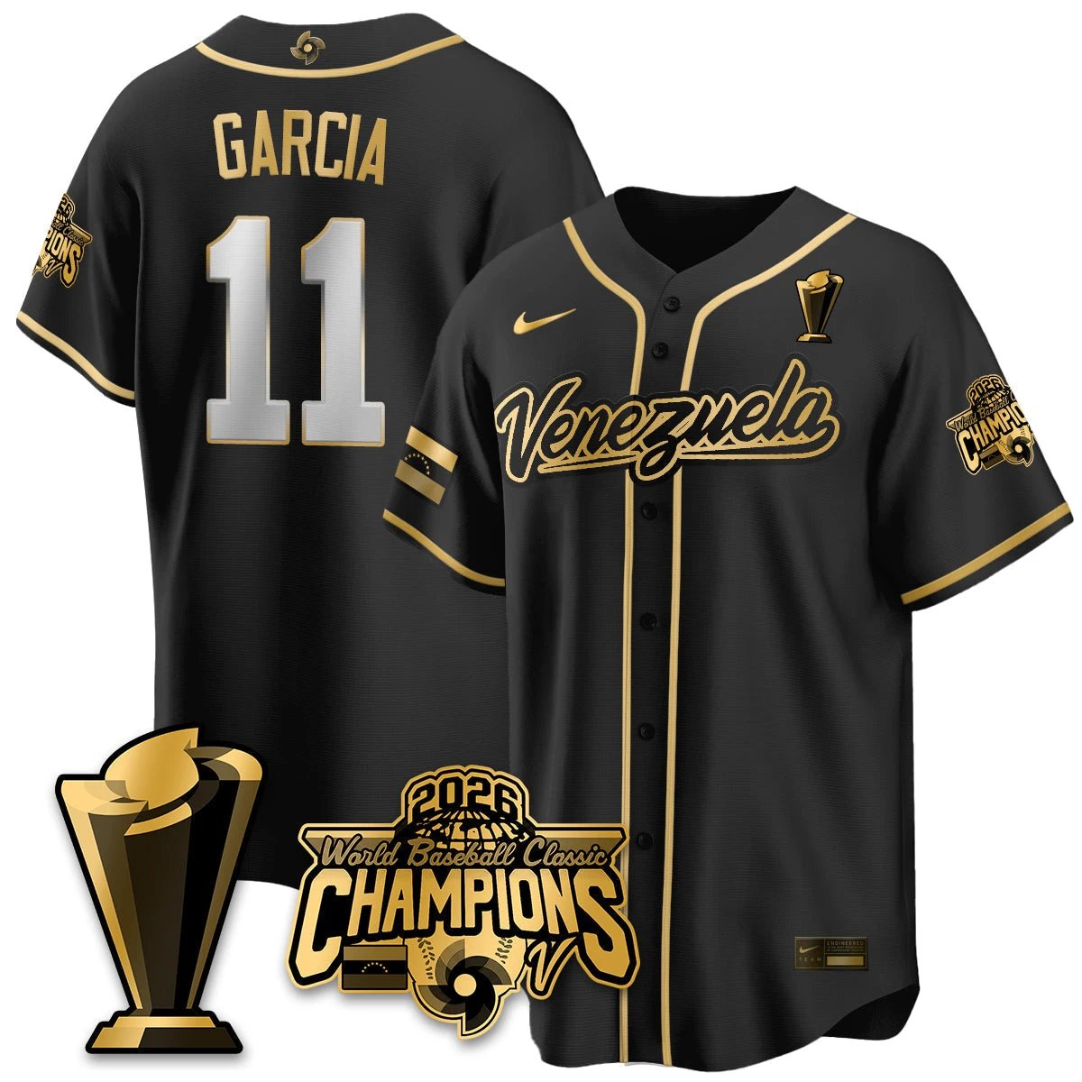 Venezuela Baseball 2026 World Baseball Classic Champions Limited Jersey V2 - All Stitched by Team Venezuela