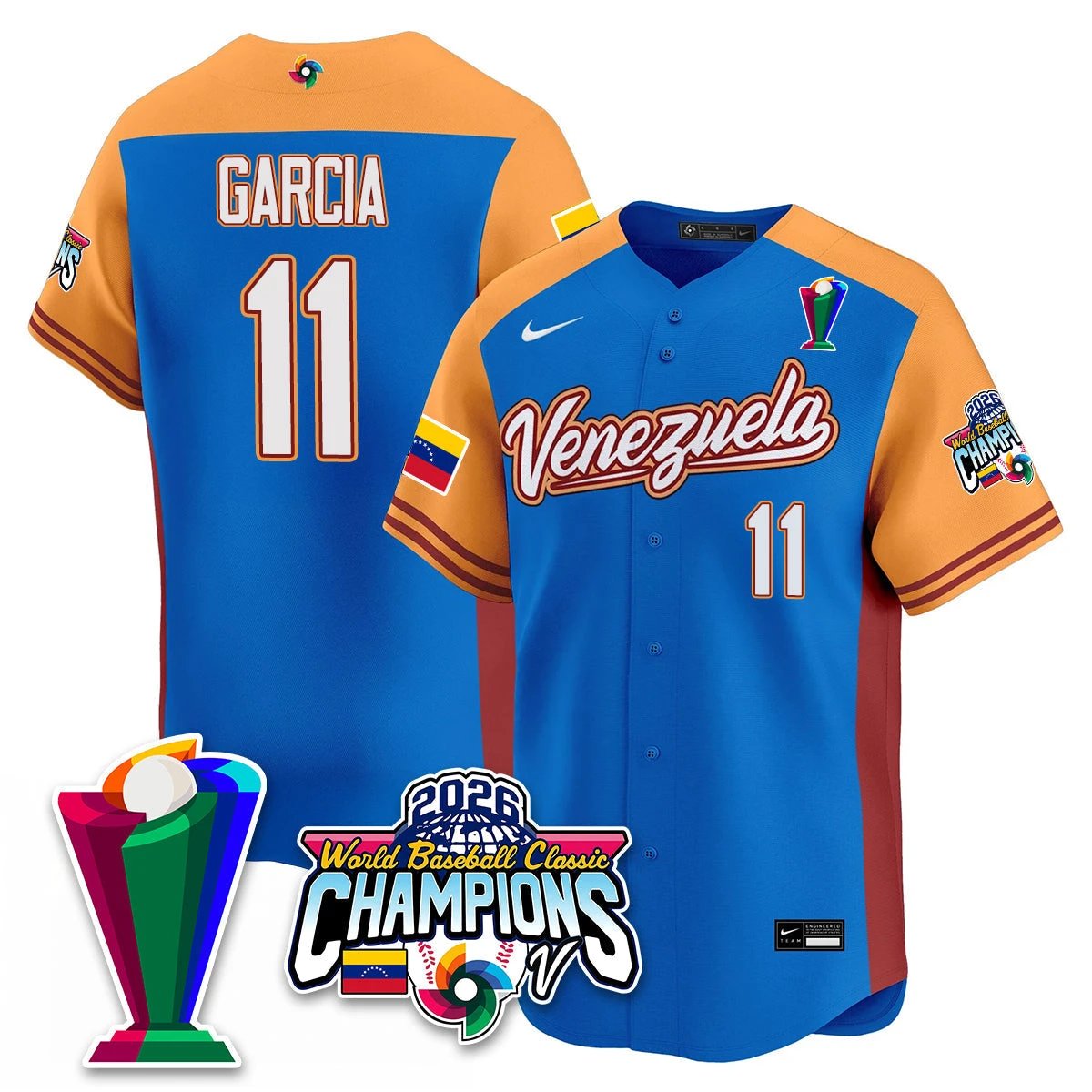 Venezuela Baseball 2026 World Baseball Classic Champions Limited Jersey V2 - All Stitched by Team Venezuela