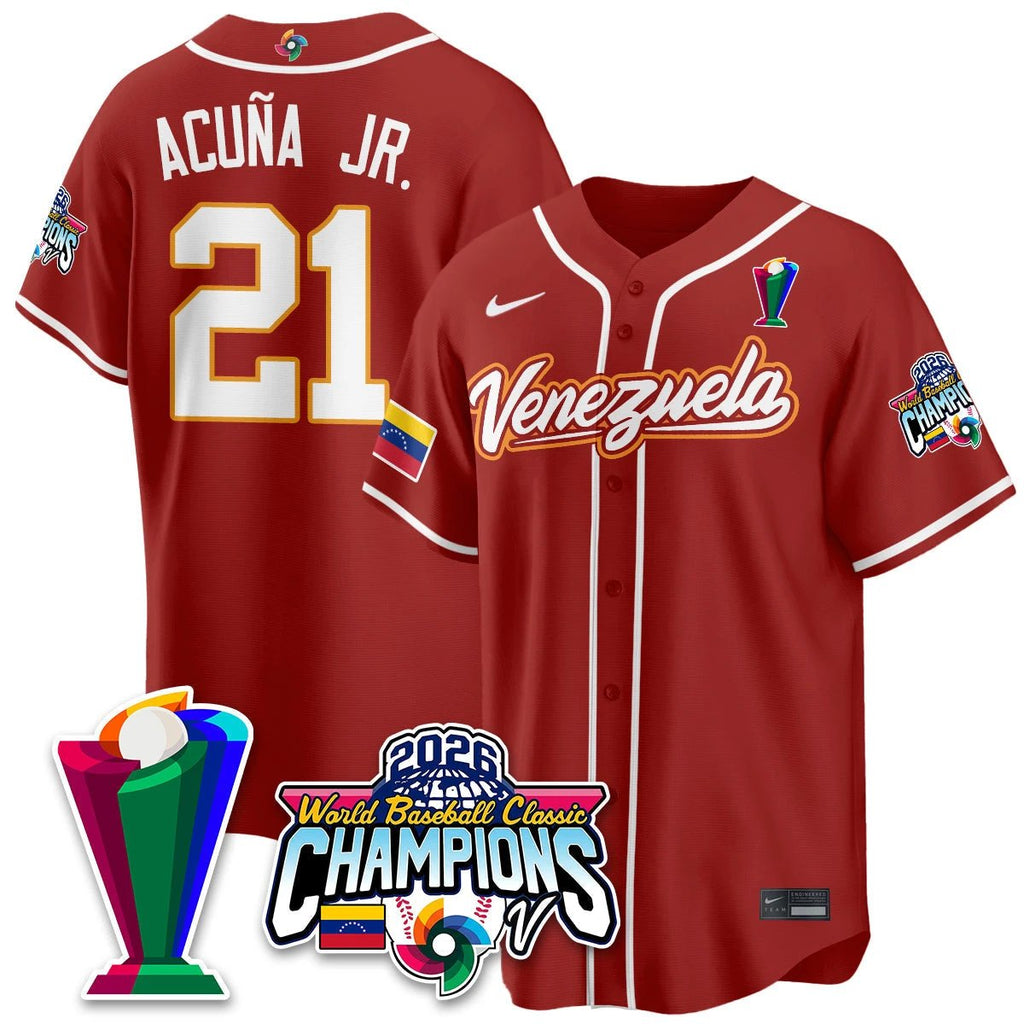 Venezuela Baseball 2026 World Baseball Classic Champions Limited Jersey V2 - All Stitched by Team Venezuela