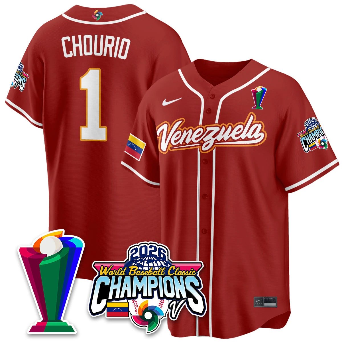 Venezuela Baseball 2026 World Baseball Classic Champions Limited Jersey V2 - All Stitched by Team Venezuela