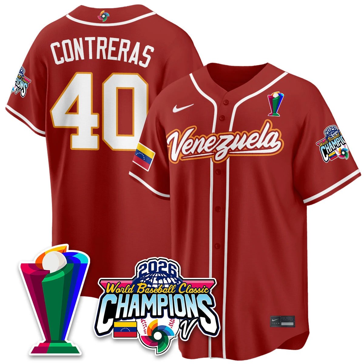 Venezuela Baseball 2026 World Baseball Classic Champions Limited Jersey V2 - All Stitched by Team Venezuela