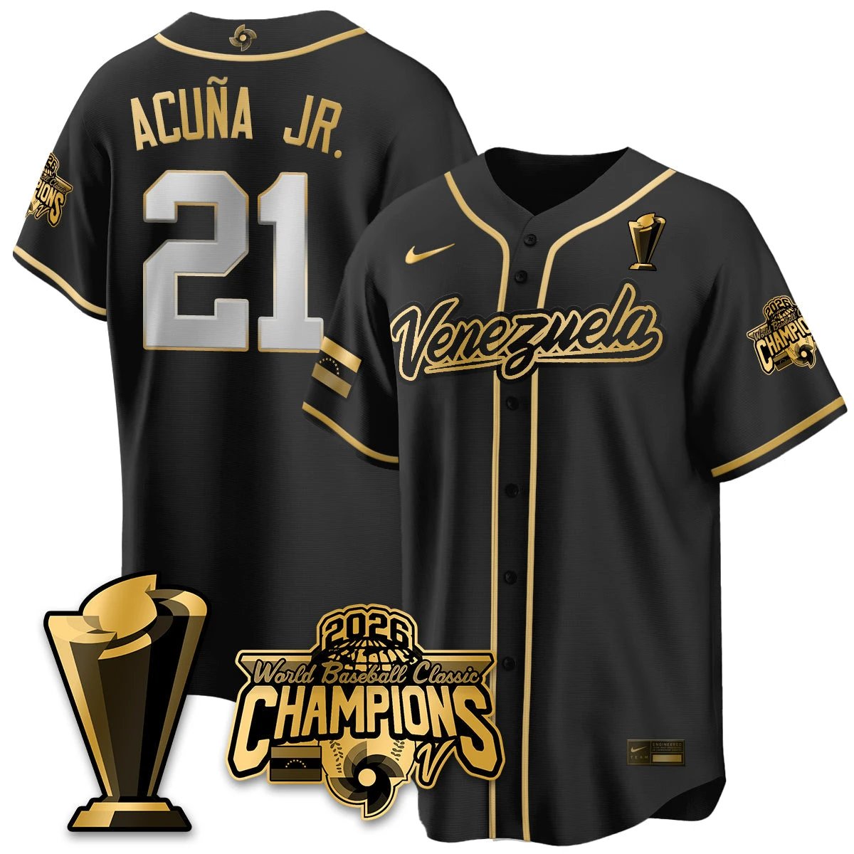 Venezuela Baseball 2026 World Baseball Classic Champions Limited Jersey V2 - All Stitched by Team Venezuela