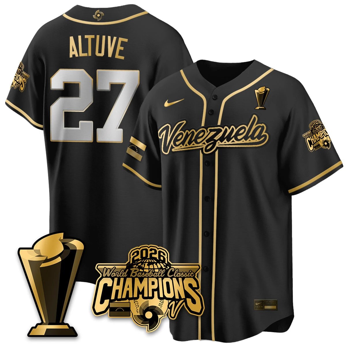Venezuela Baseball 2026 World Baseball Classic Champions Limited Jersey V2 - All Stitched by Team Venezuela