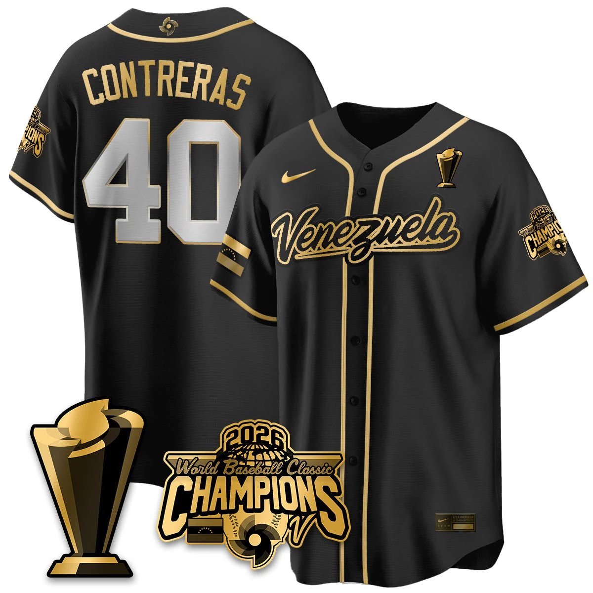 Venezuela Baseball 2026 World Baseball Classic Champions Limited Jersey V2 - All Stitched by Team Venezuela