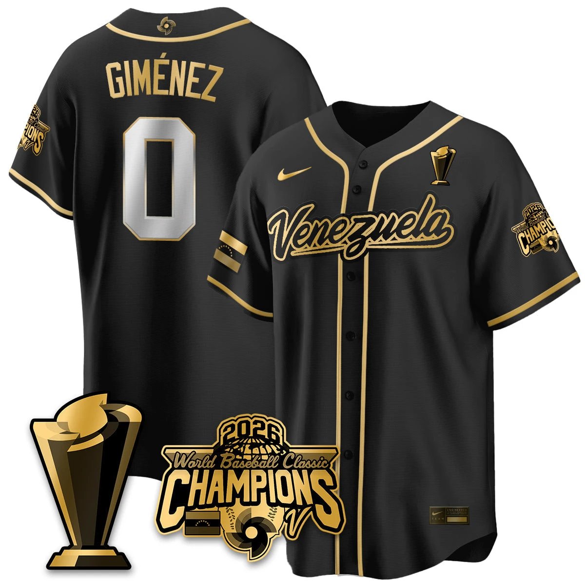 Venezuela Baseball 2026 World Baseball Classic Champions Limited Jersey V2 - All Stitched by Team Venezuela