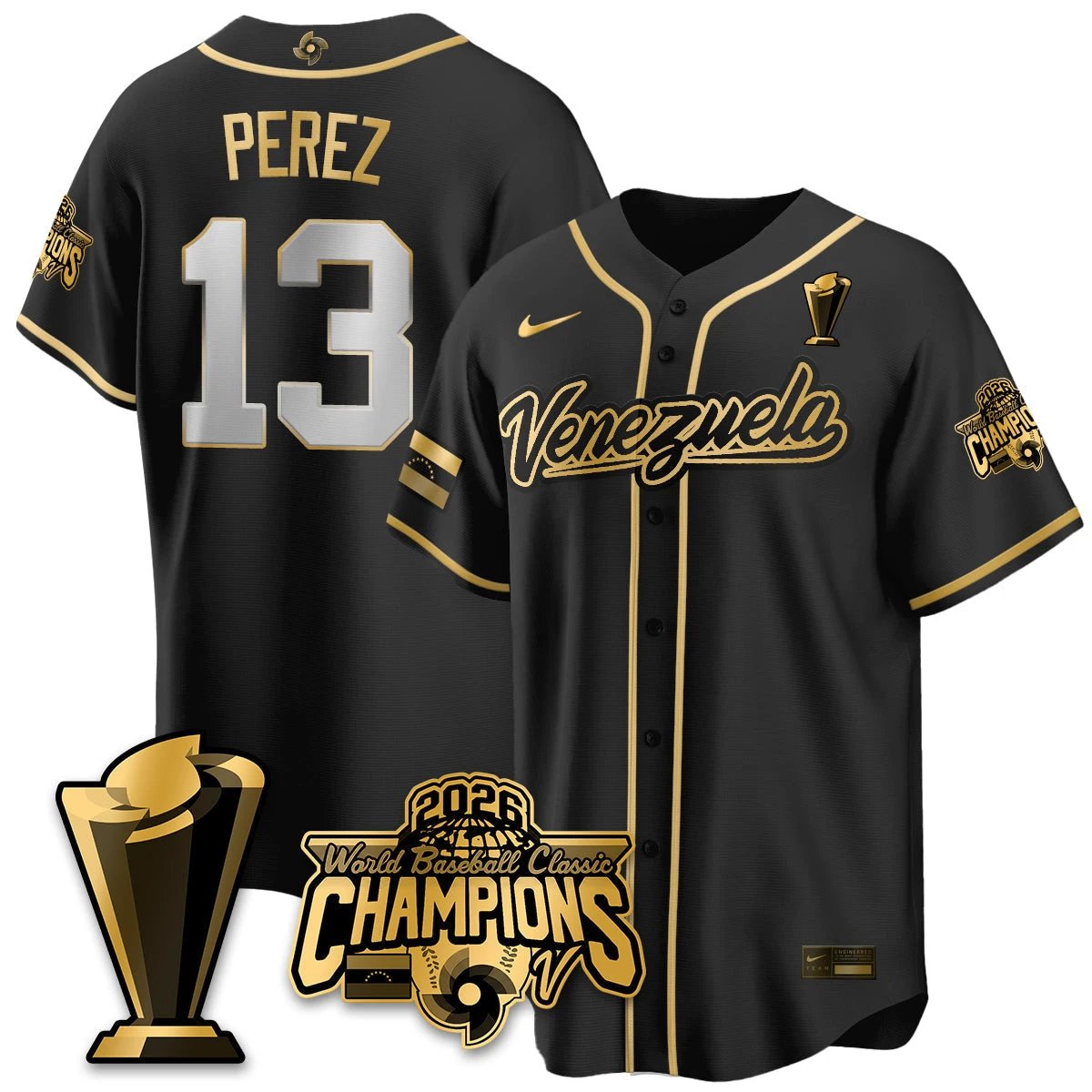 Venezuela Baseball 2026 World Baseball Classic Champions Limited Jersey V2 - All Stitched by Team Venezuela