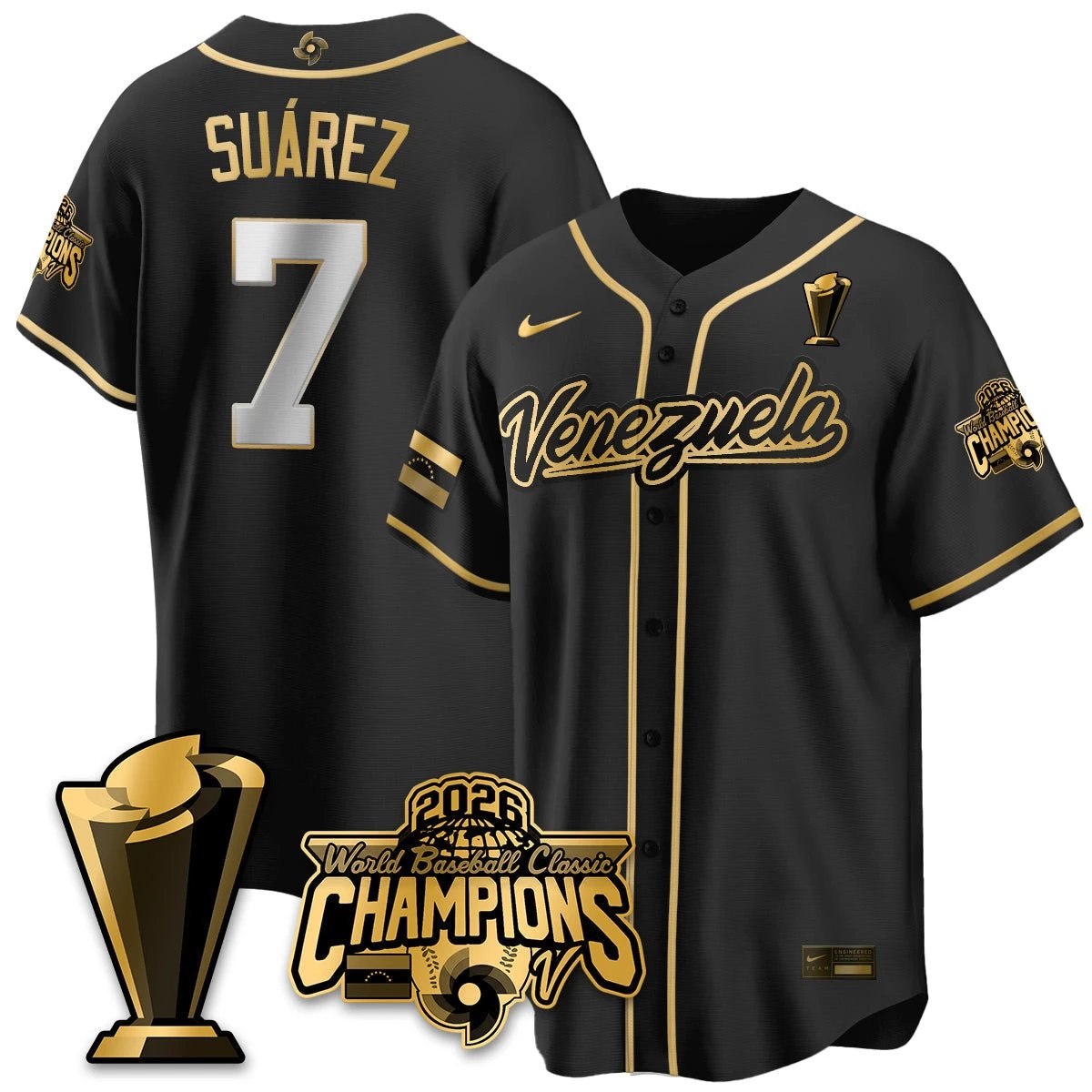 Venezuela Baseball 2026 World Baseball Classic Champions Limited Jersey V2 - All Stitched by Team Venezuela