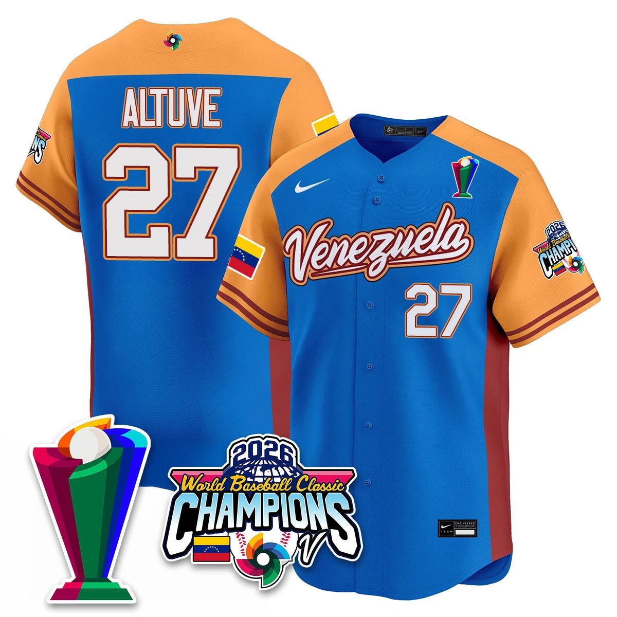 Venezuela Baseball 2026 World Baseball Classic Champions Limited Jersey V2 - All Stitched by Team Venezuela