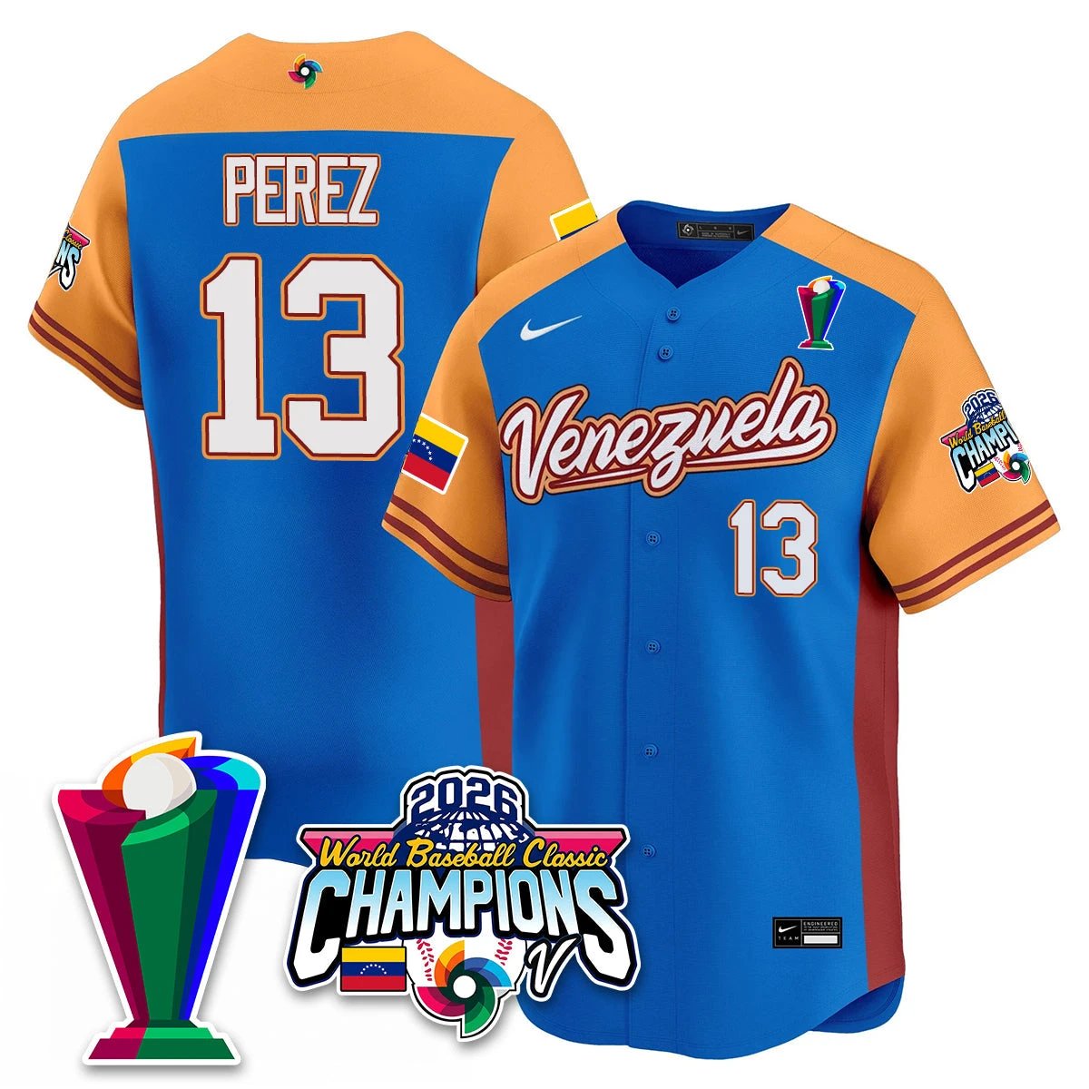 Venezuela Baseball 2026 World Baseball Classic Champions Limited Jersey V2 - All Stitched by Team Venezuela